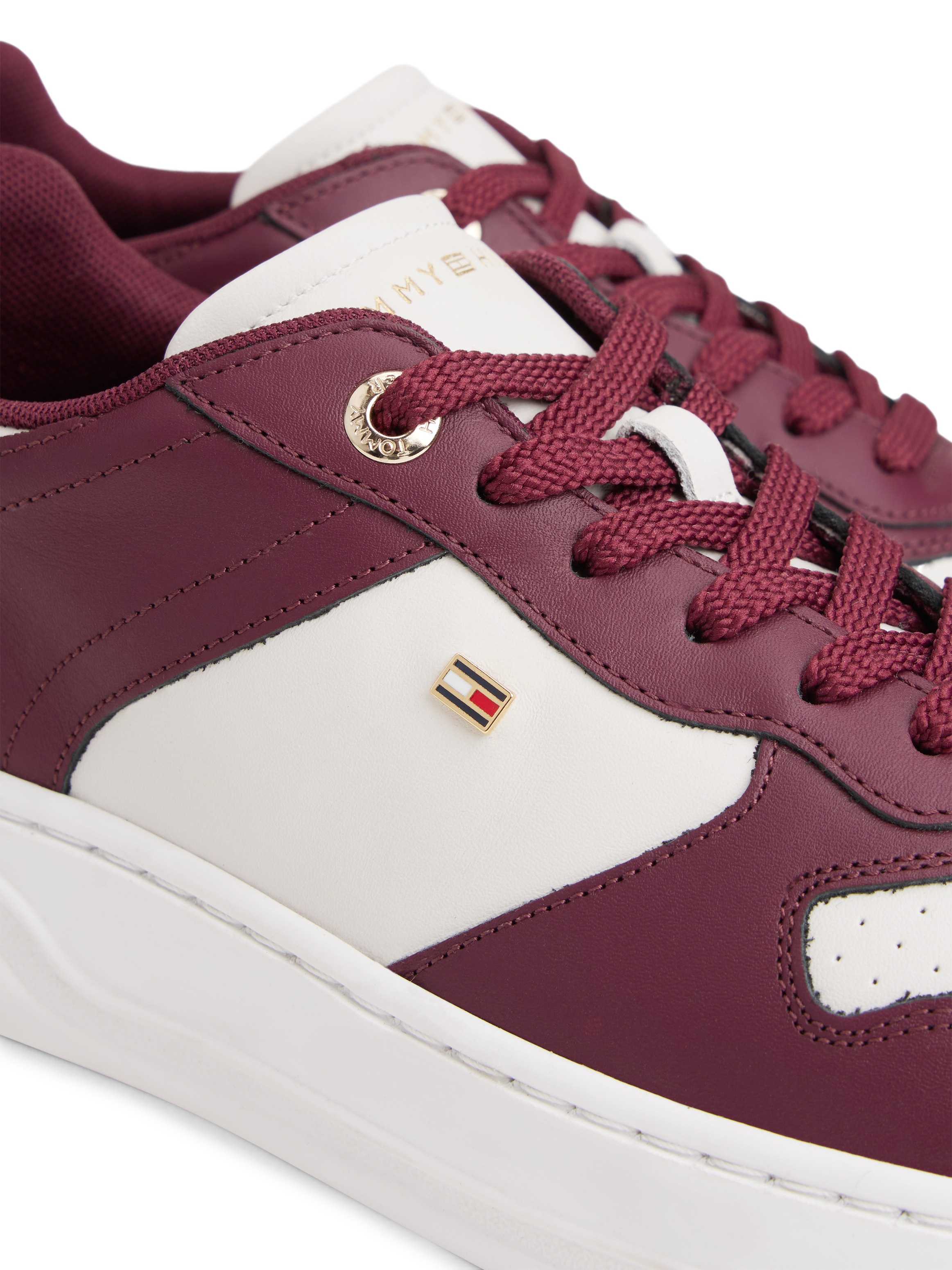 Thumbnail - Tommy Hilfiger Plateausneaker "TH SPORTY CUPSOLE LEATHER", Freizeitschuh, Halbschuh, Schnürschuh mit seitlichem Logo