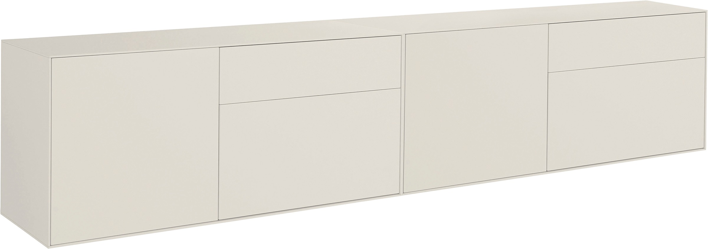 LeGer Home by Lena Gercke Lowboard »Essentials«, (2 St.), Breite: 254cm, MDF lackiert, Push-to-open-Funktion