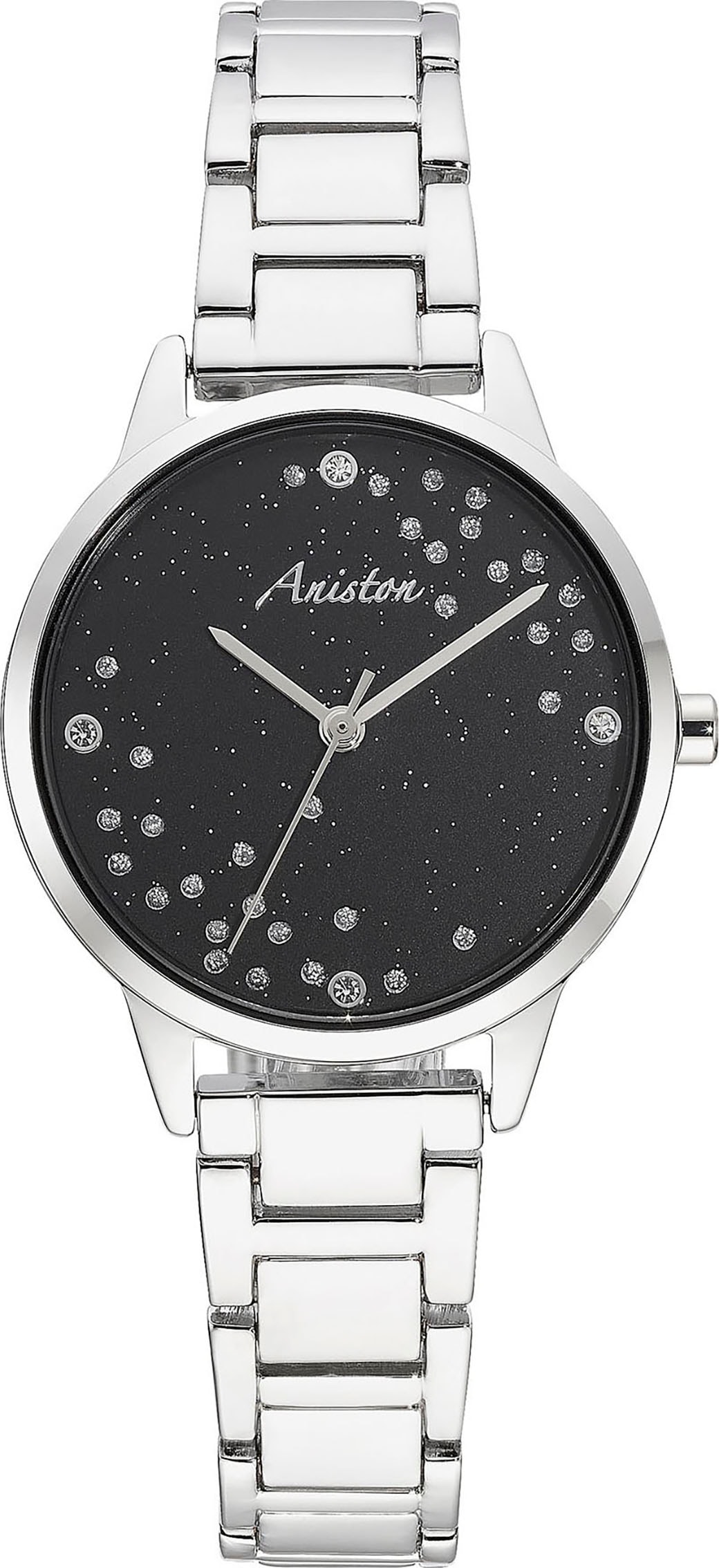 Aniston JEWELRY & WATCHES Quarzuhr, Armbanduhr, Damenuhr, analog, Glassteine, neue Kollektion