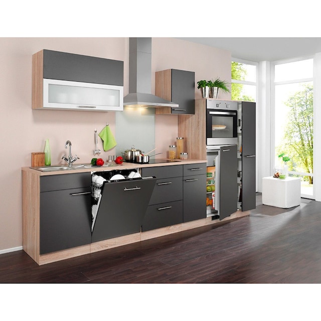 wiho Küchen Küchenzeile »Montana«, mit E-Geräten, Breite 300 cm kaufen |  BAUR