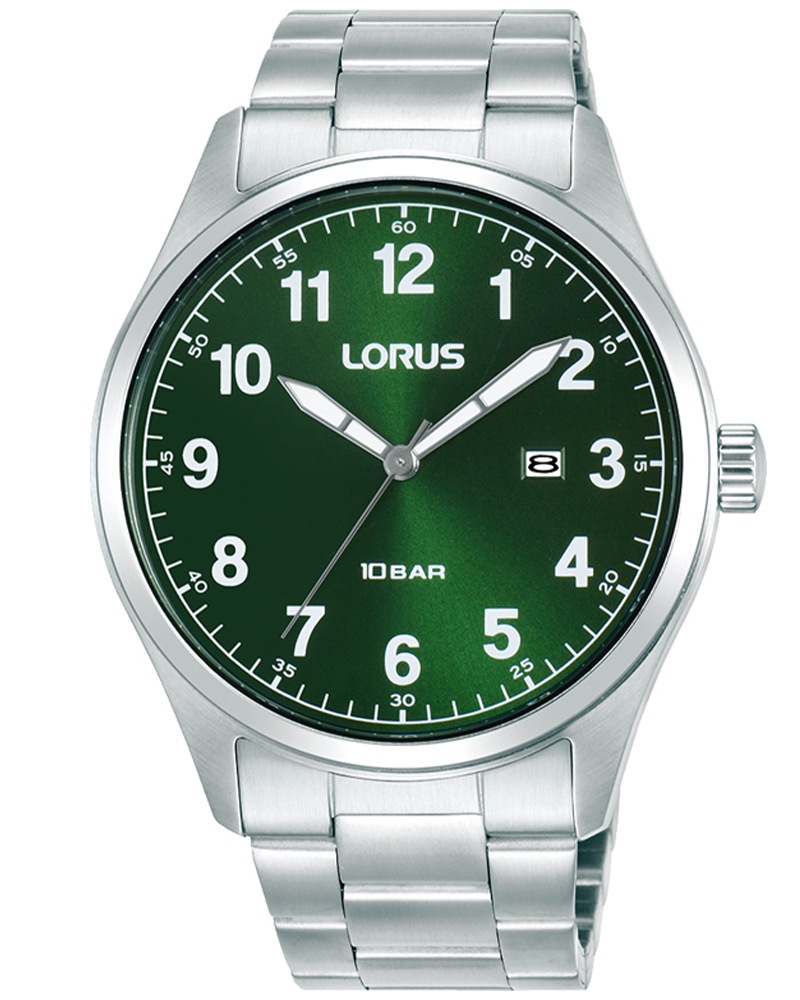 LORUS Quarzuhr Armbanduhr, Herrenuhr, Edelstahlarmband, analog, Tag