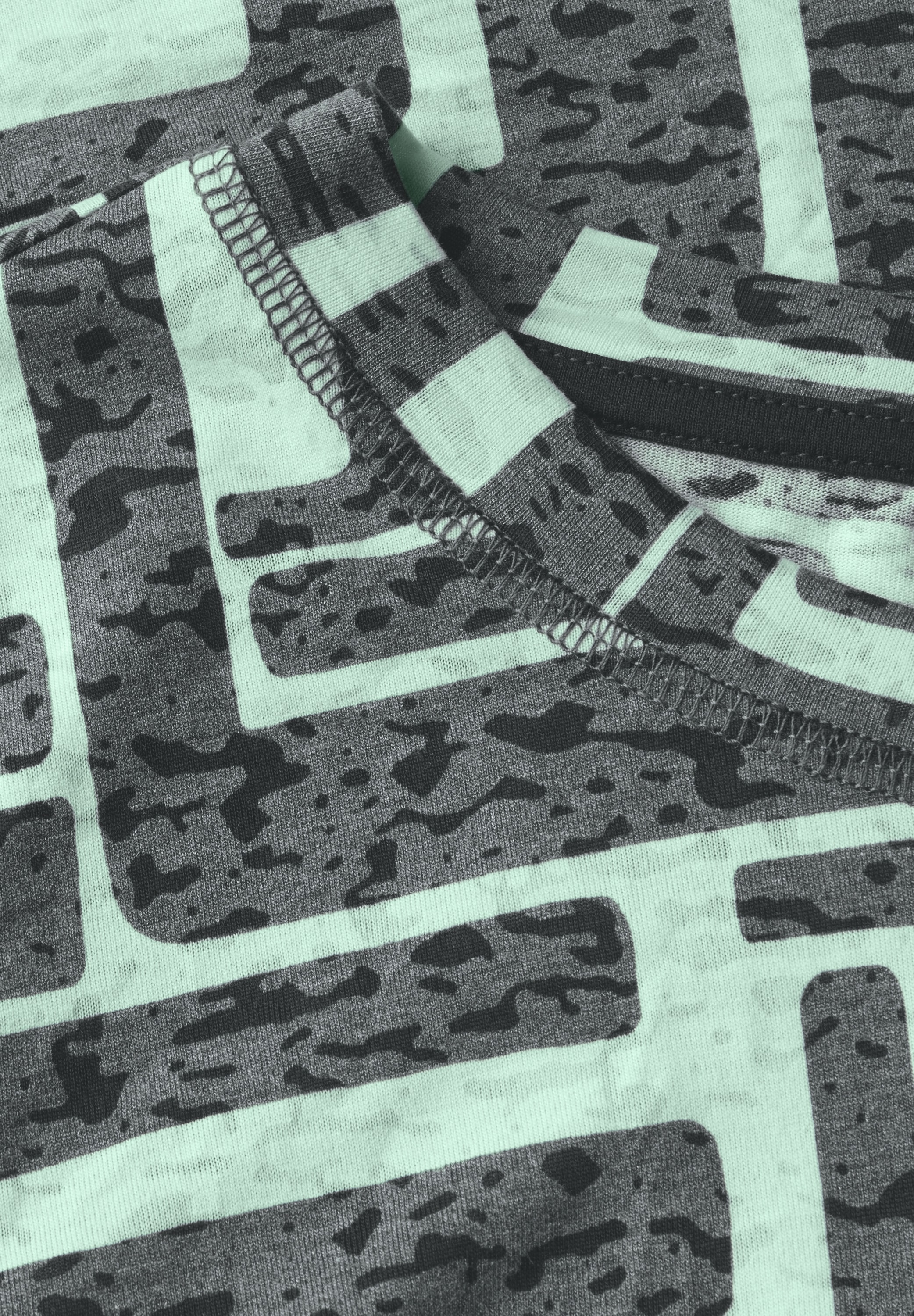 Cecil Rundhalsshirt, aus softem Materialmix