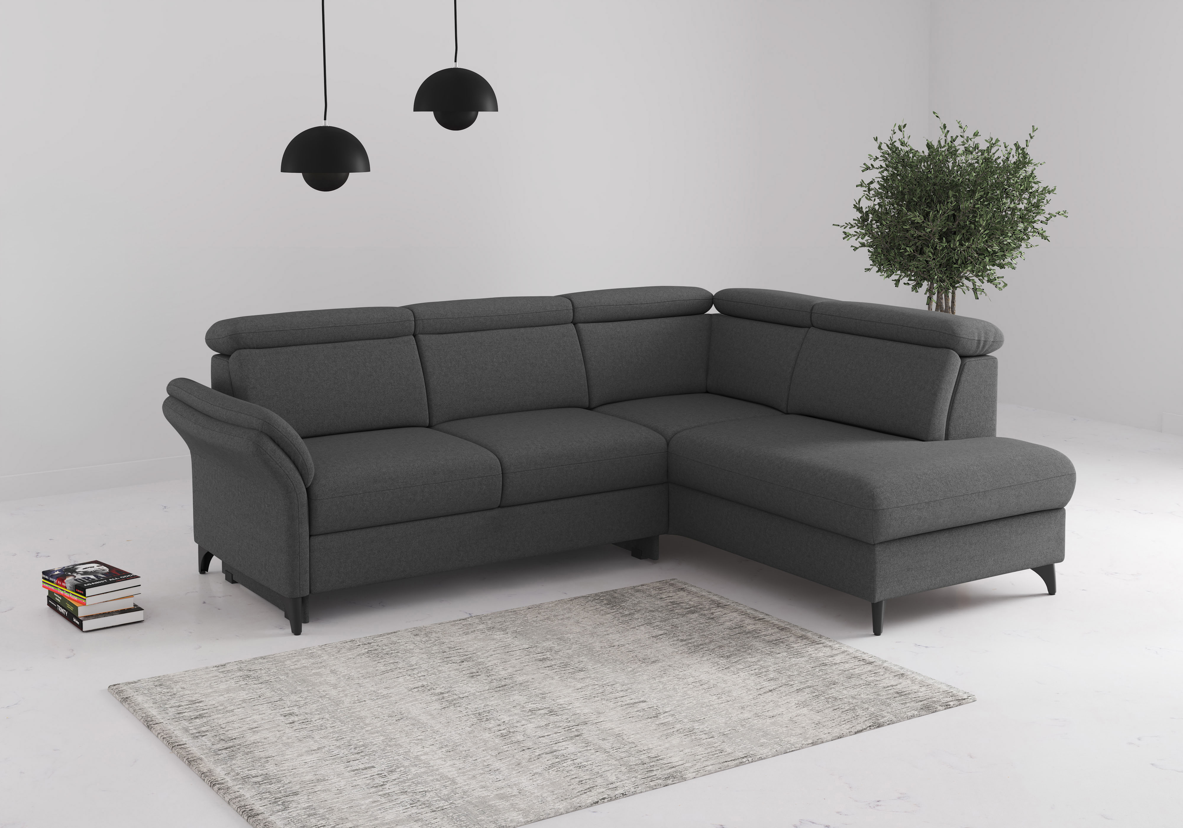 sit&more Ecksofa "Glendale, L-Form" inkl. Kopfteilverstellung, wahlweise mit Vorziehsitz und Bettkasten