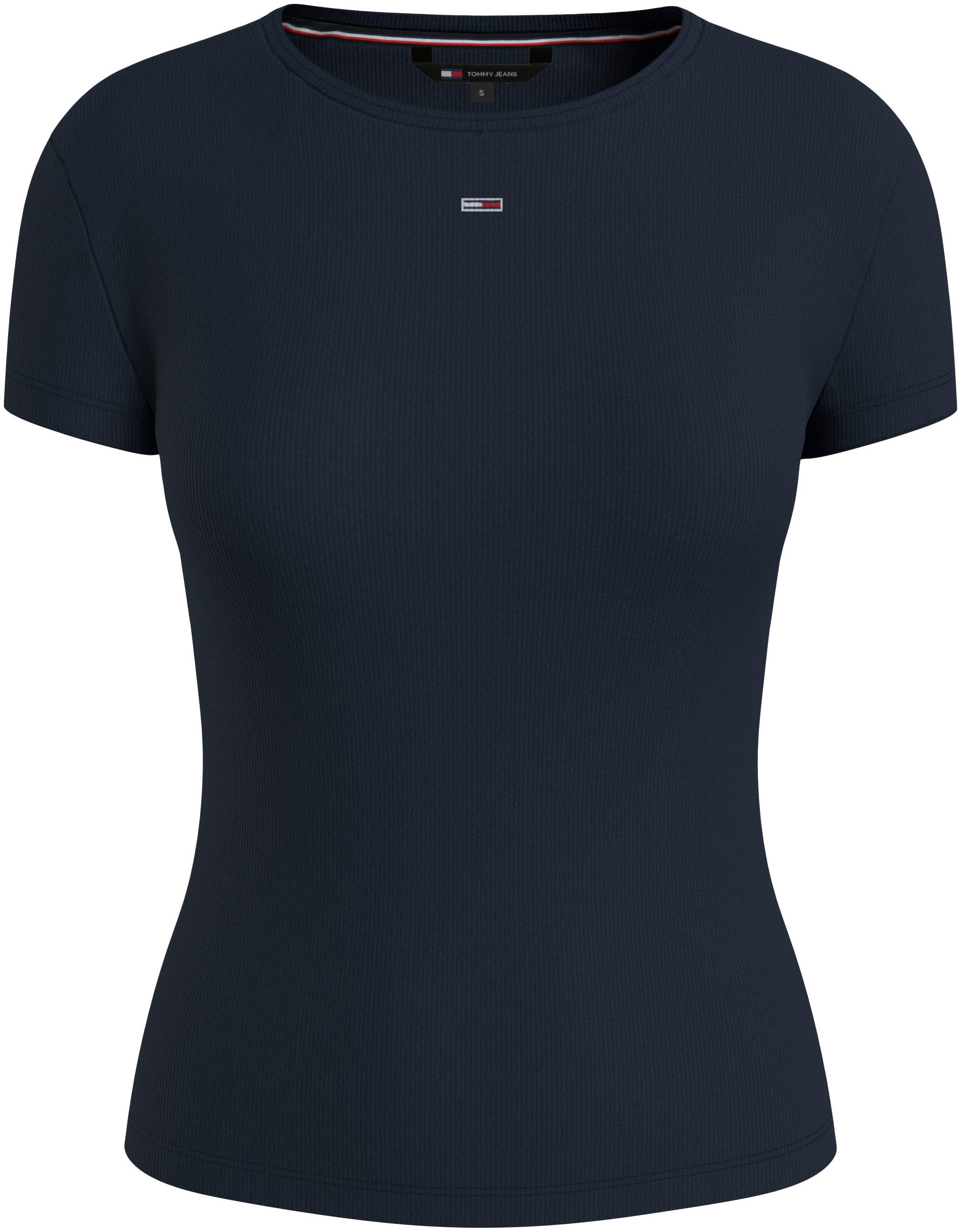 Jeans »TJW | T-Shirt SLIM Logostickerei mit online SS«, RIB ESSENTIAL kaufen Tommy BAUR