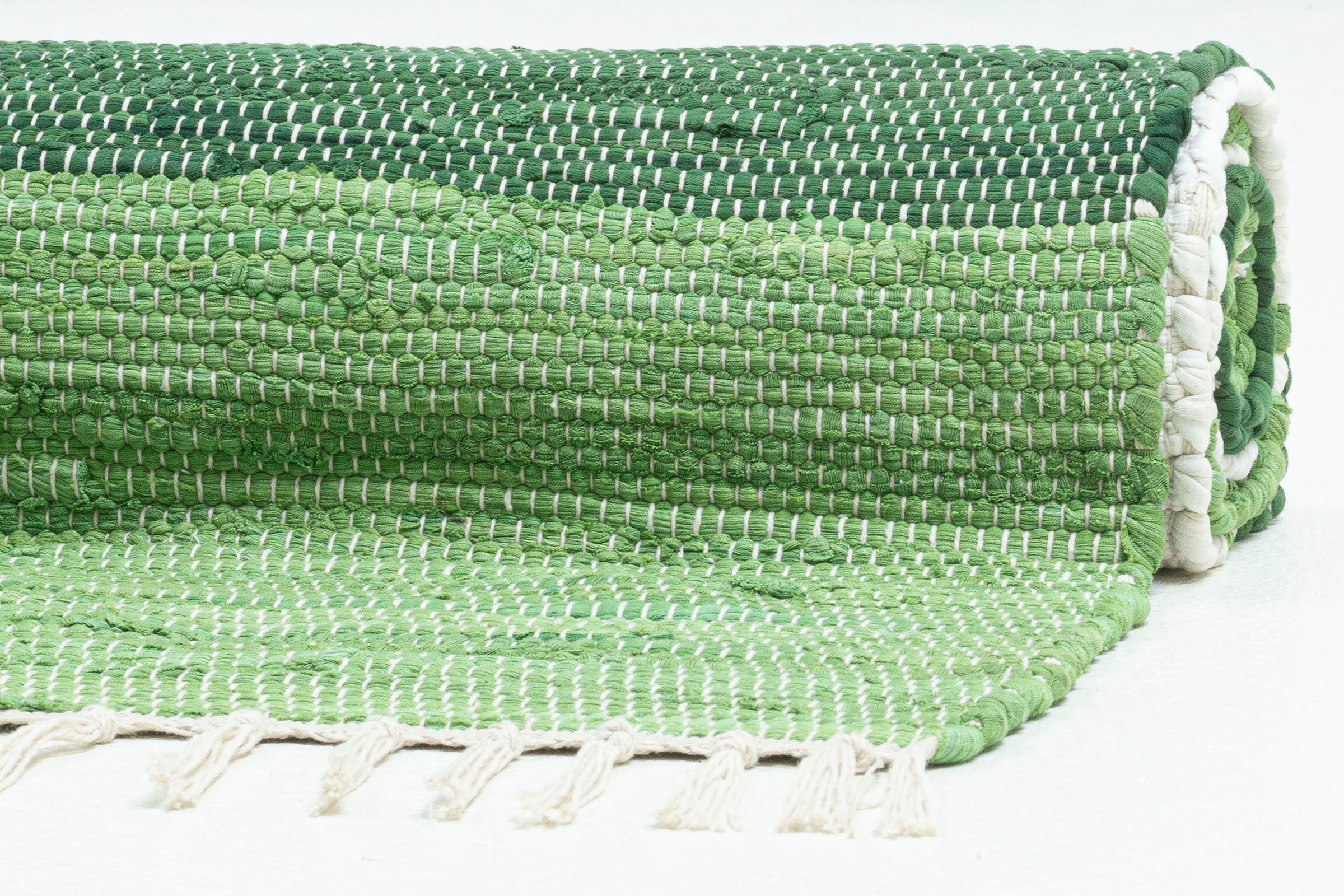 THEKO Läufer »Stripe Cotton«, rechteckig, Handweb Flachgewebe, reine  Baumwolle, handgewebt, mit Fransen | BAUR | Kurzflor-Läufer