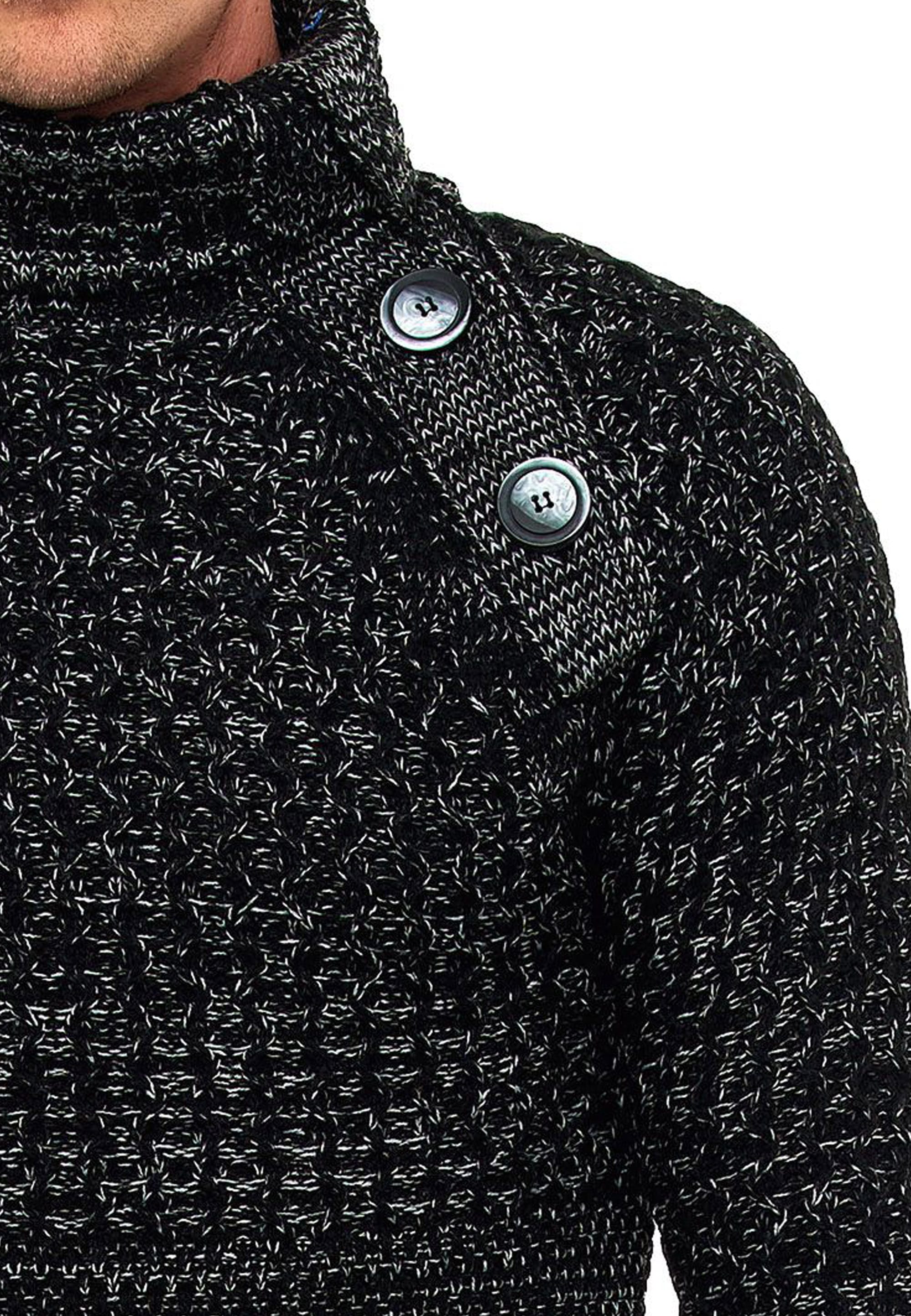 Rusty Neal Strickpullover, mit modischen Zierknöpfen
