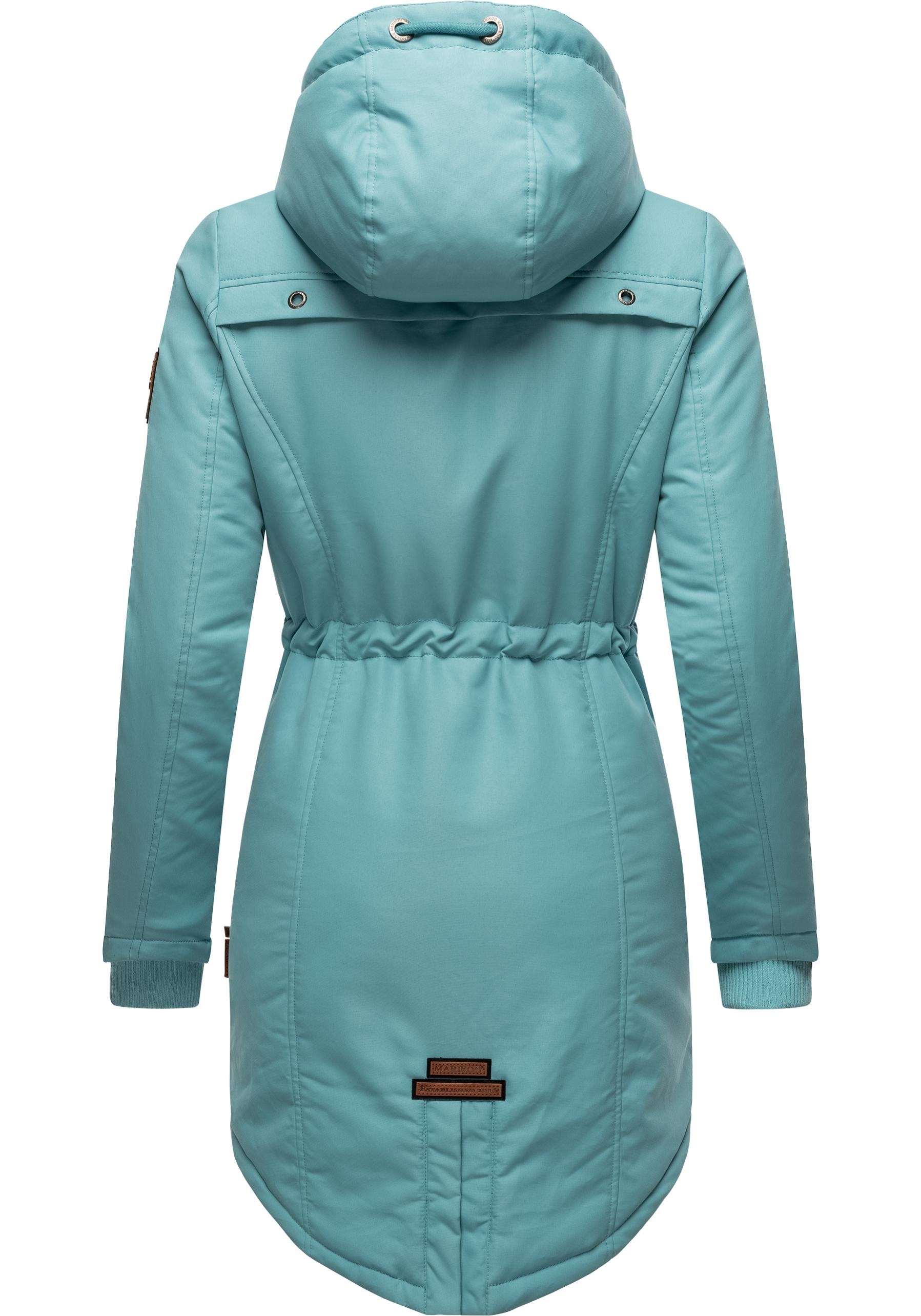 BAUR Damen mit | Wintermantel Kapuze sportlicher kaufen Winterparka Marikoo abnehmb. »Kamii«,