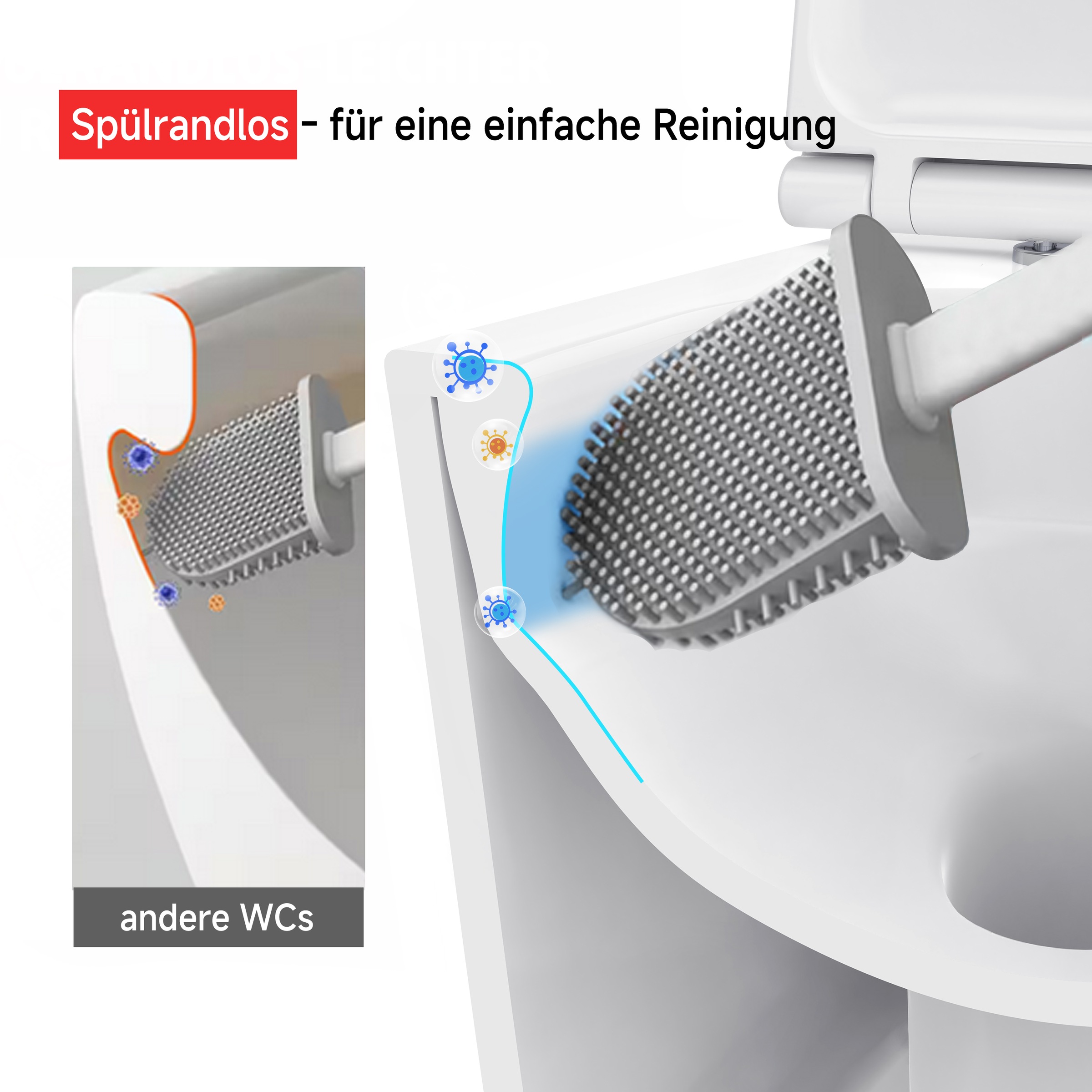 welltime Tiefspül-WC »Cascata Design« Vortex-Flush