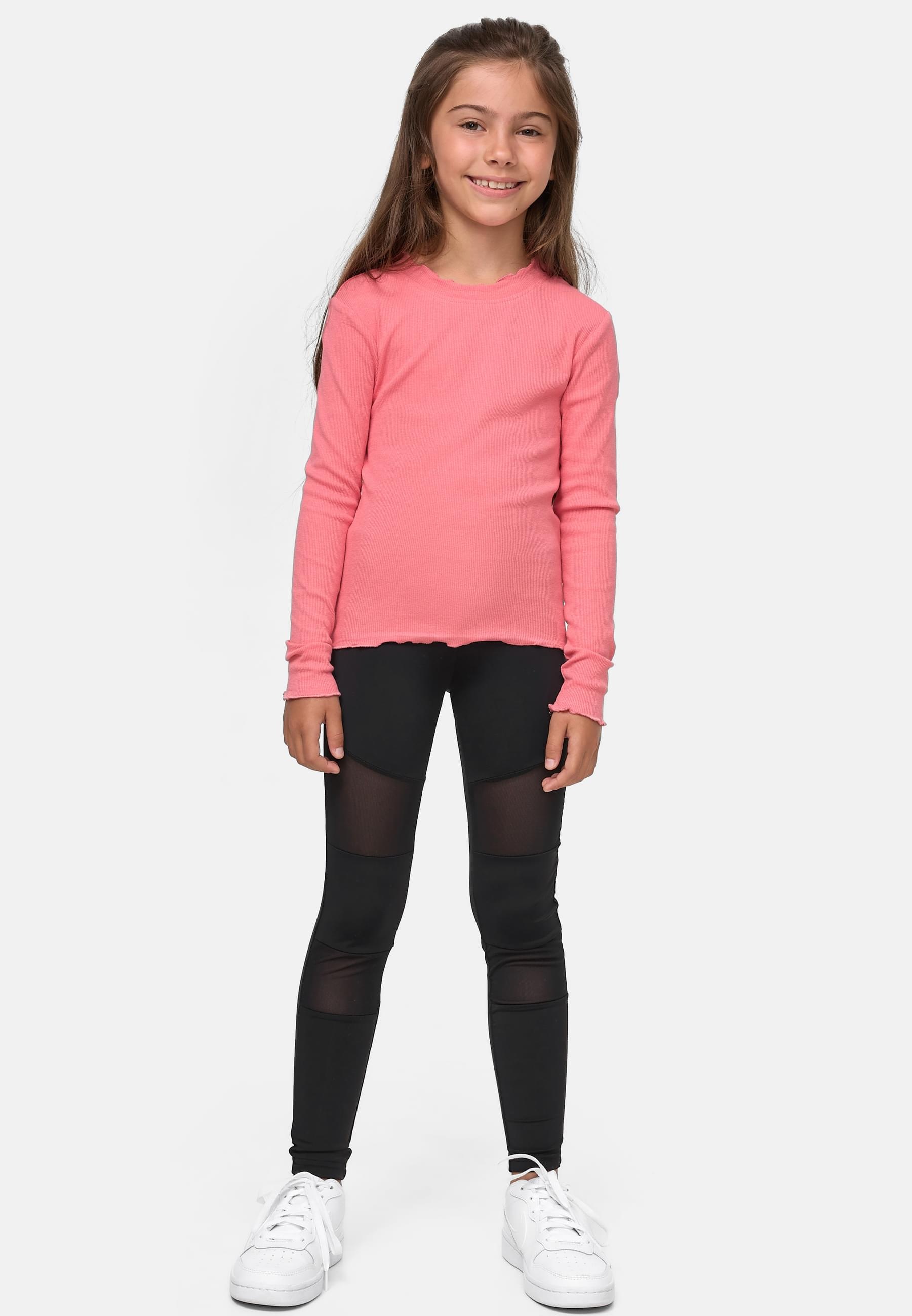 URBAN CLASSICS Longsleeve »Urban Classics Damen Girls Short Rib Longsleeve«, (1 tlg.)