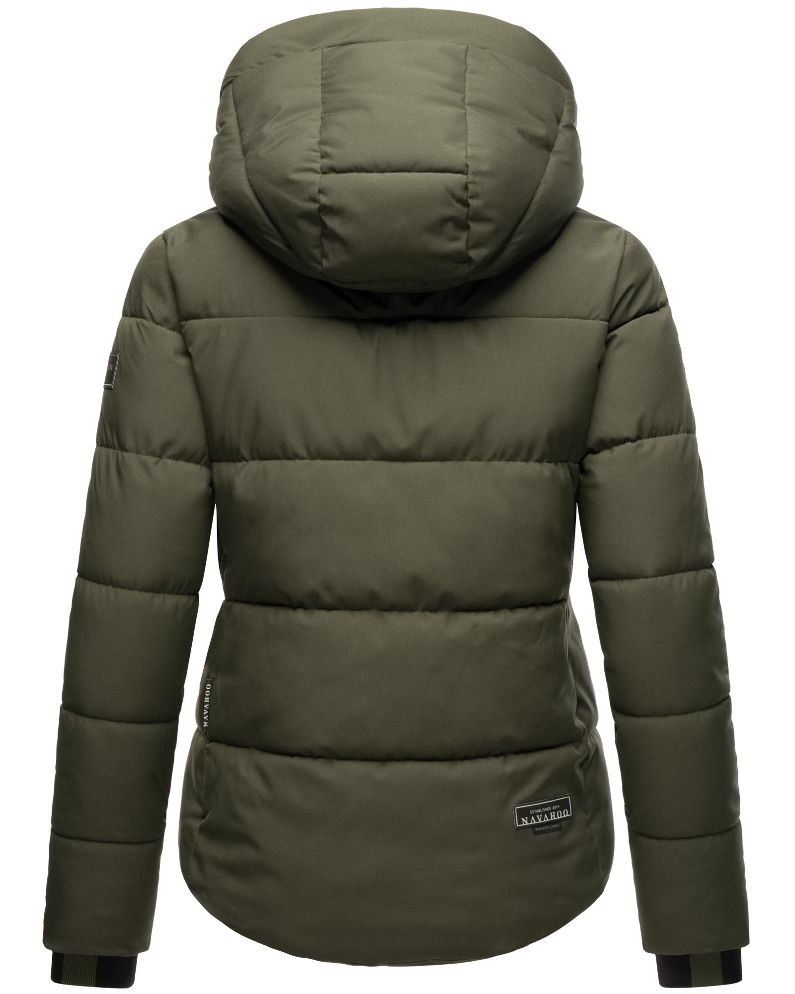 Navahoo Steppjacke »Lachperle XIV«, mit Kapuze, Kurze gesteppte Damen Winterjacke mit hohem Kragen und Kapuze