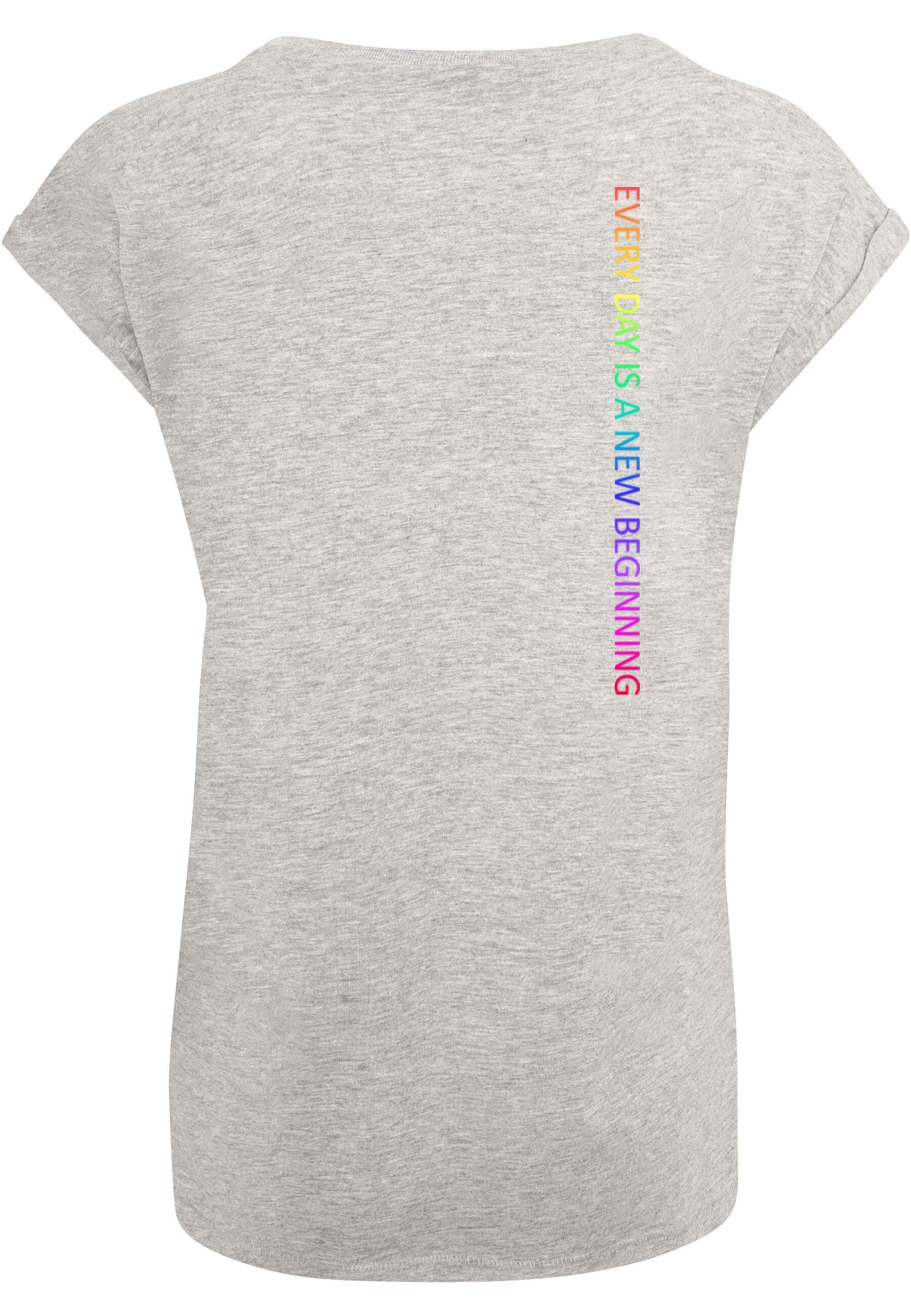 Merchcode T-Shirt »Merchcode Damen Ladies Hope Rainbow Extended Shoulder Tee«, (1 tlg.)