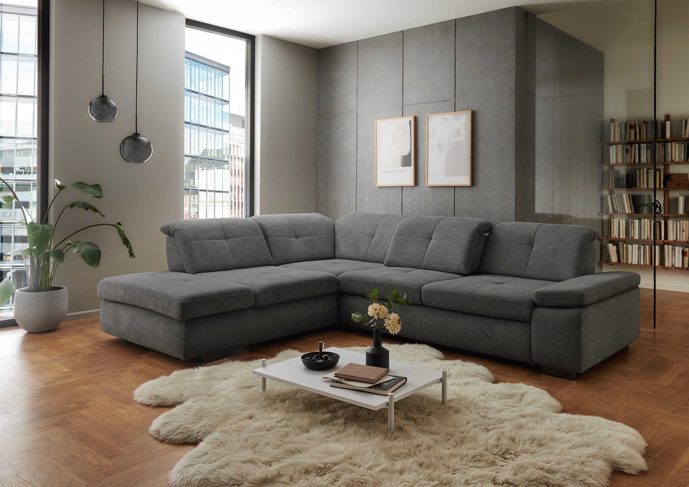 Die PlanBar Ecksofa "MP-IN16012 L-Form Kaltschaum-Polsterung", inkl. Sitzti günstig online kaufen