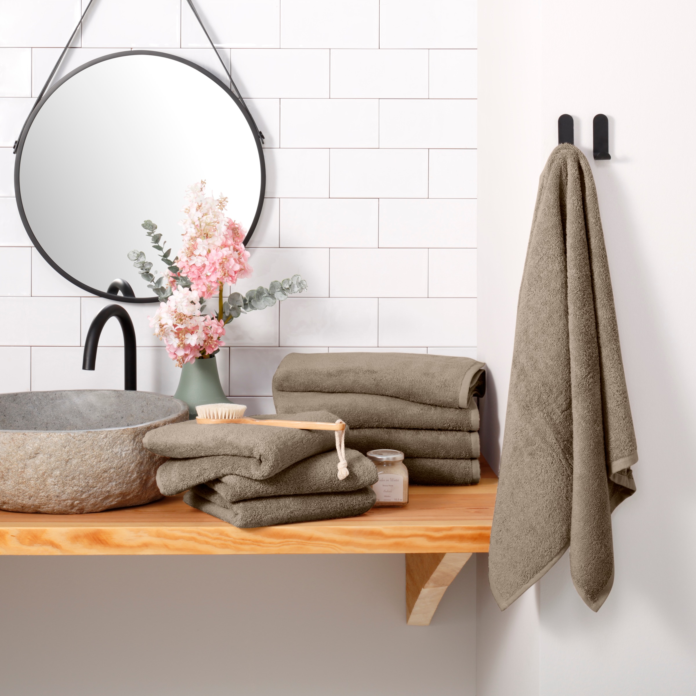 OTTO home Handtuch Set "Merida, 4 Duschtücher 70x140cm, 4 Handtücher 50x100 günstig online kaufen