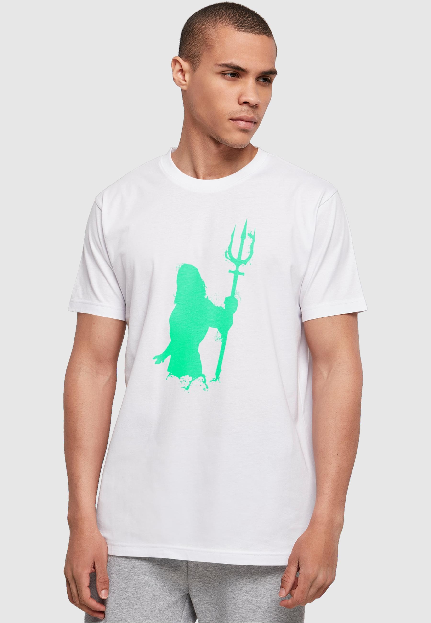 ABSOLUTE CULT T-Shirt »ABSOLUTE CULT Herren Aquaman - Aqua Silhouette T-Shirt«, (1 tlg.)