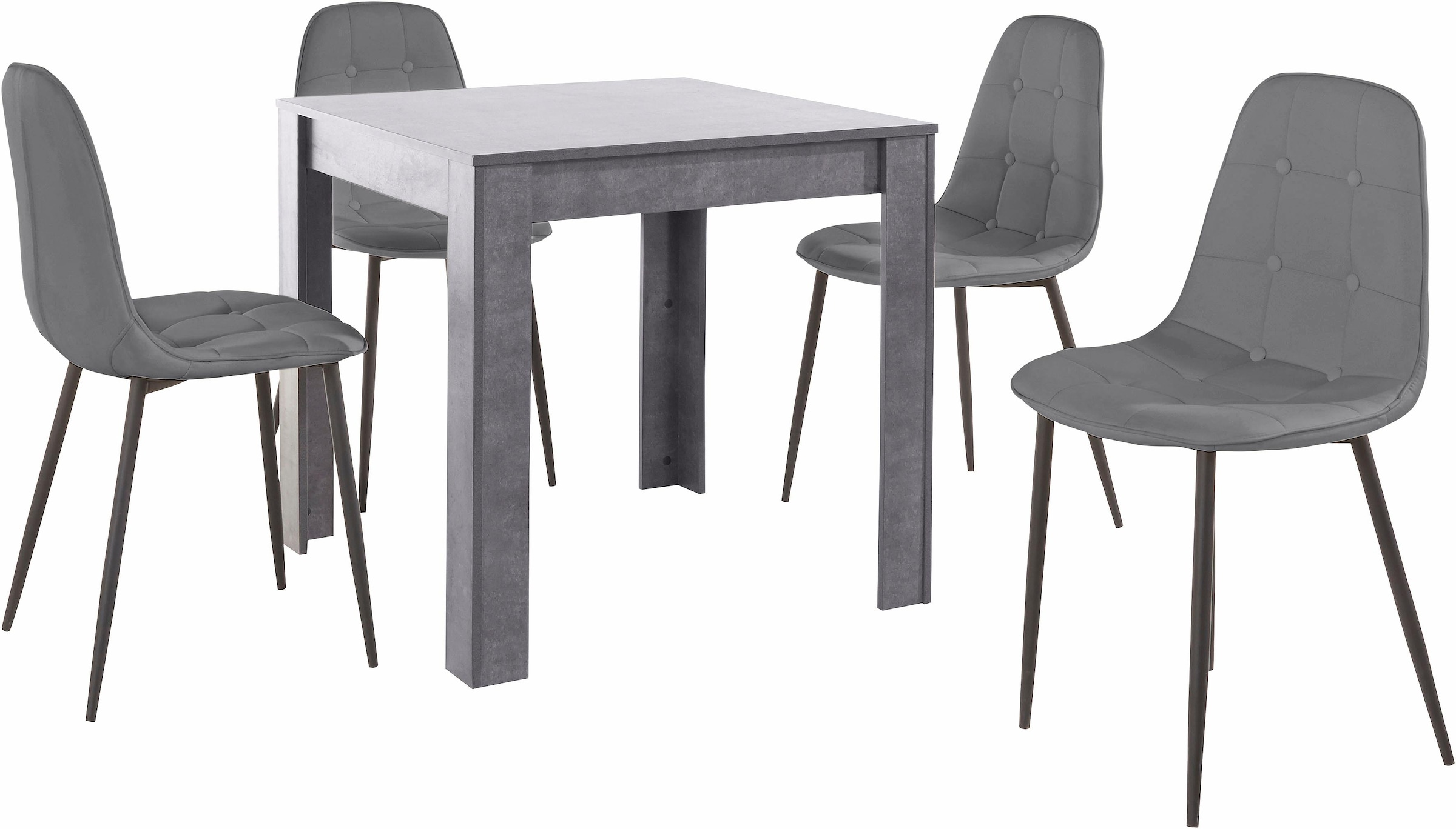 INOSIGN Essgruppe Set, 5 Stk. tlg. mit Esstisch 80 cm breit günstig online kaufen