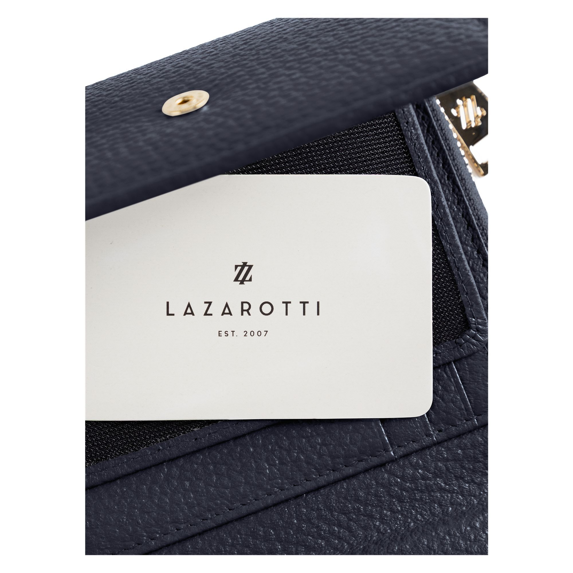 Lazarotti Geldbörse »Bologna Leather Zip-Around Geldbörse Leder 12 cm«
