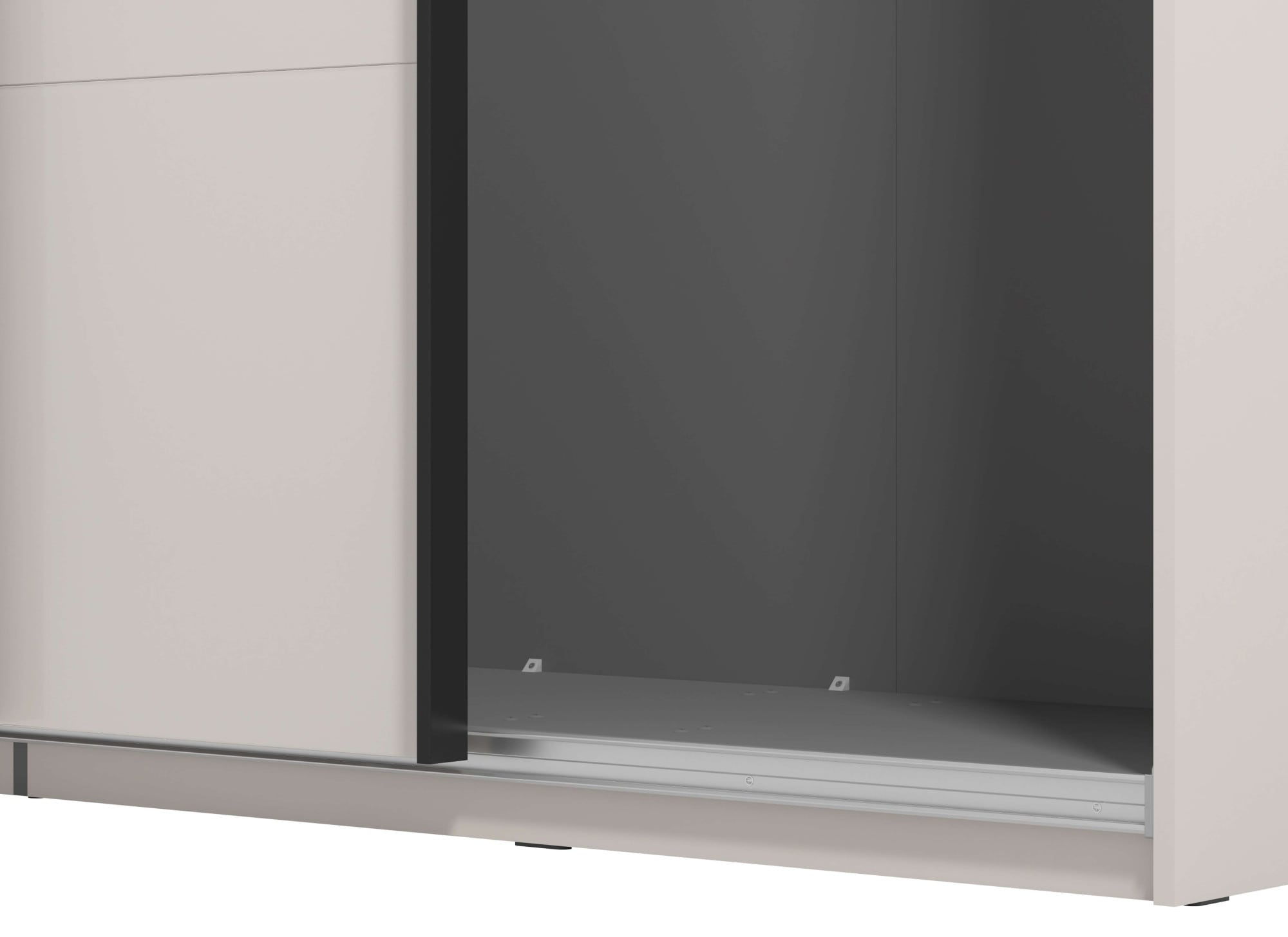 INOSIGN Schwebetürenschrank »Lucca, Kleiderschrank mit Spiegel und Glastür, FSC®-zertifiziert«, wahlweise mit 3 verschiedenen Innenausstattungen, 220x62x217,5cm