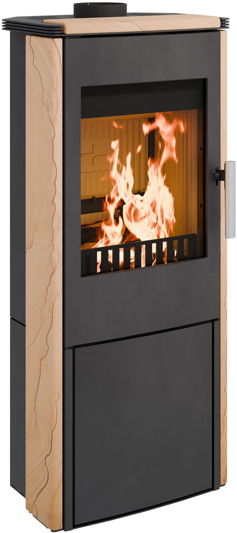 Haas + Sohn Kaminofen »MONTEGROTTO easy, tief-schwarz, Woodstone«