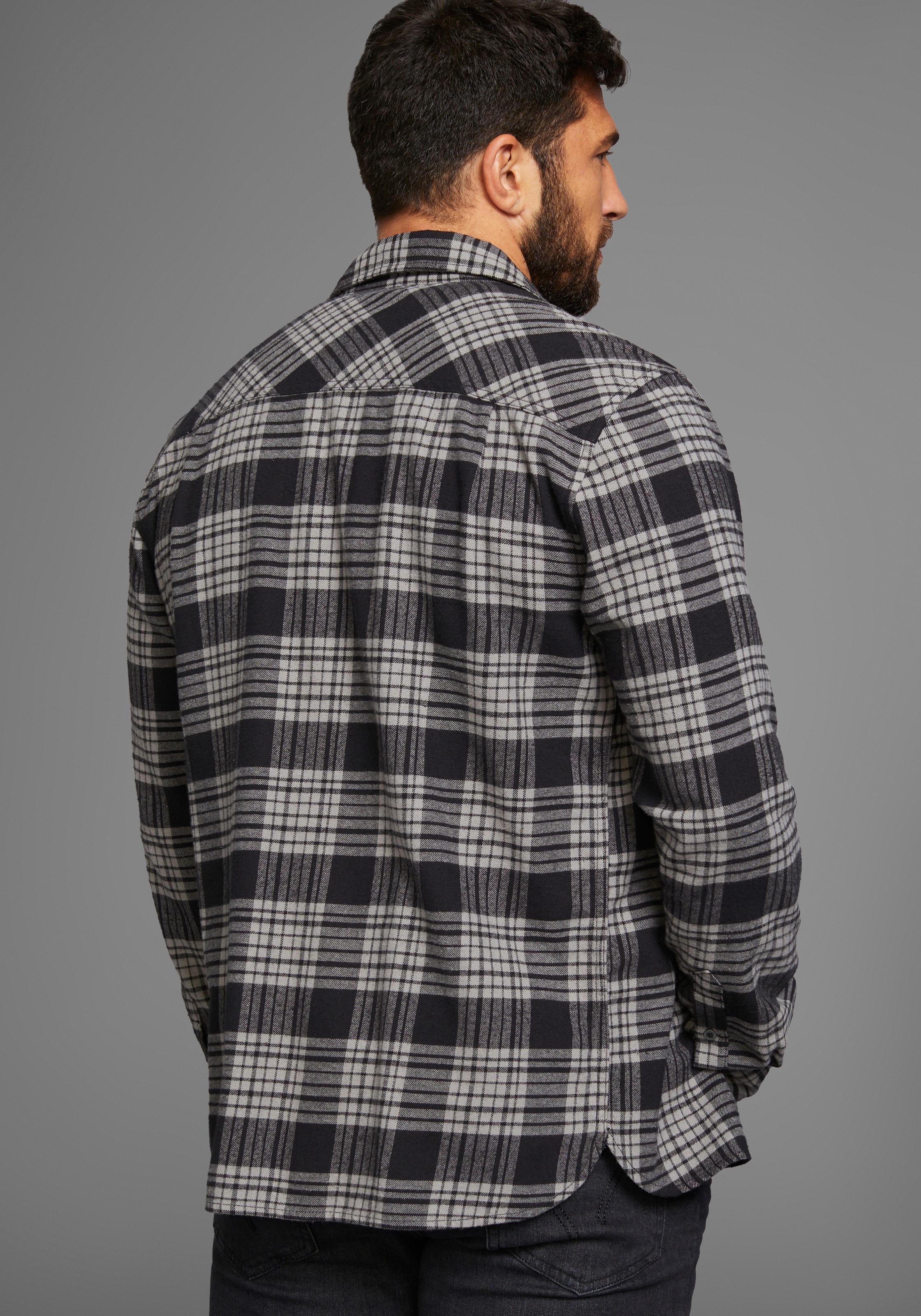 Mans World Flanellhemd, mit Brusttasche günstig online kaufen
