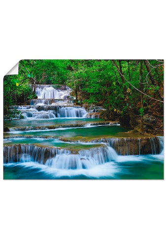 Artland Wandbild »Tiefen Wald Wasserfall«, Gewässer, (1 St.), in vielen Größen &... kaufen