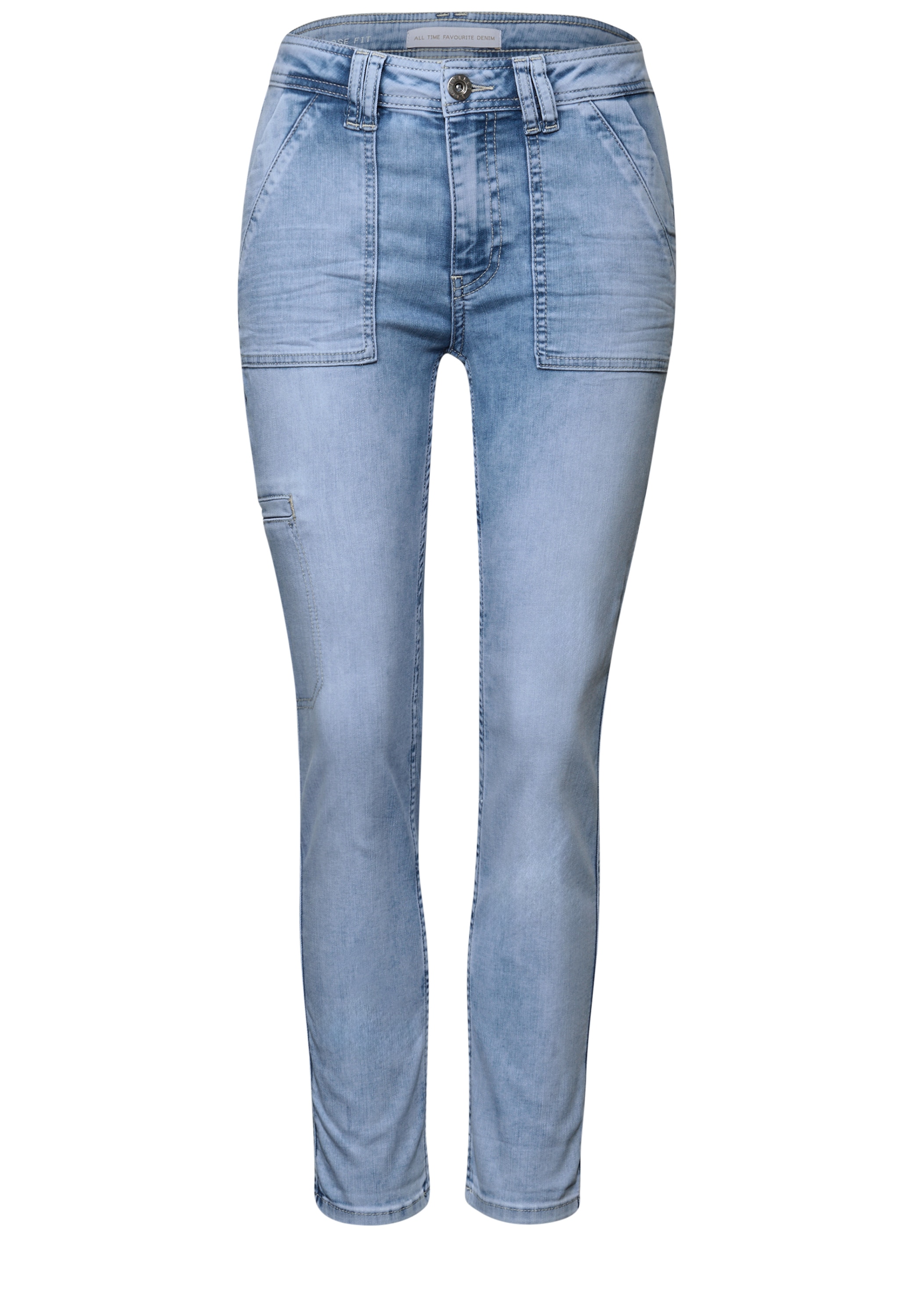 STREET ONE Gerade Jeans, aus Baumwolle mit Stretchanteil