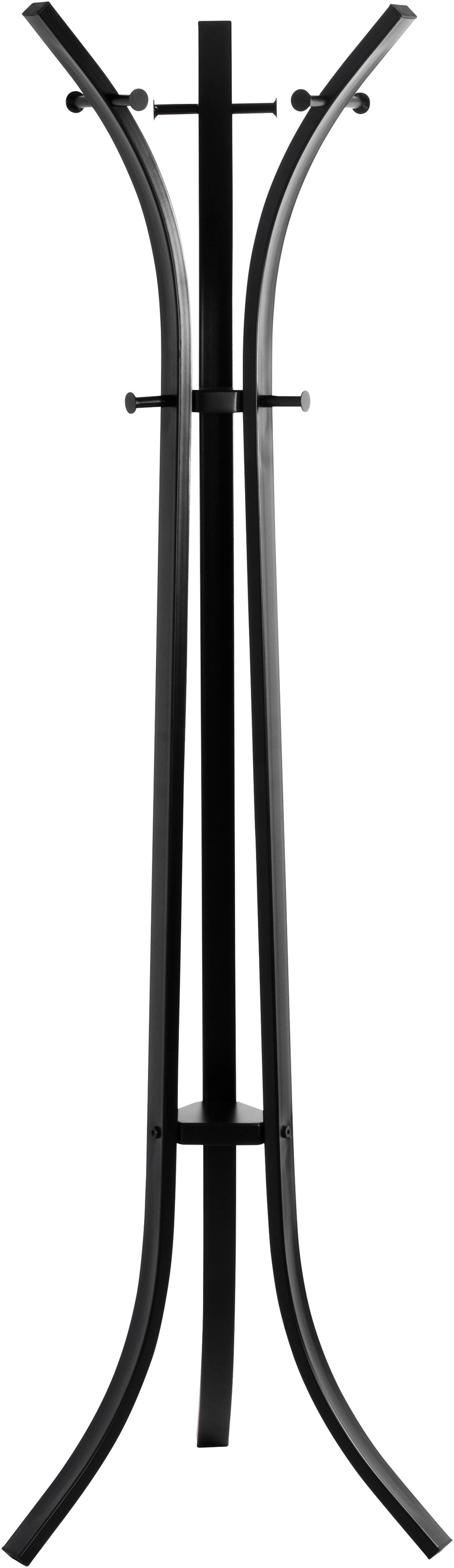 HAKU Garderobenständer "Kleiderständer, Standgarderobe" freiform - aus Metall Schwarz - Ø/H 45/177 cm