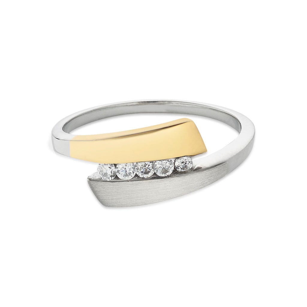 Bruno Banani Fingerring »Schmuck Geschenk Silber 925 Damenring«, mit Zirkonia (synth.)