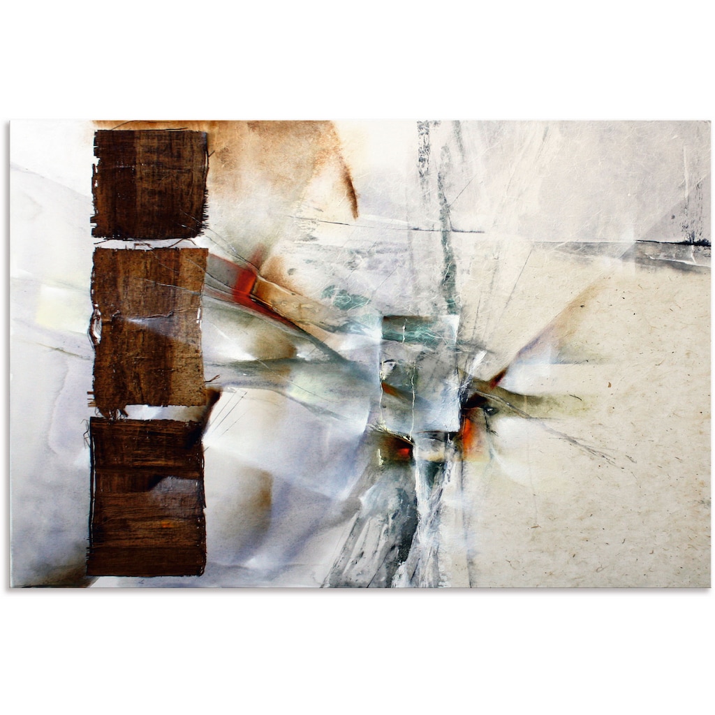 Artland Wandbild »Abstrakte Komposition in weiß«, Gegenstandslos, (1 St.)