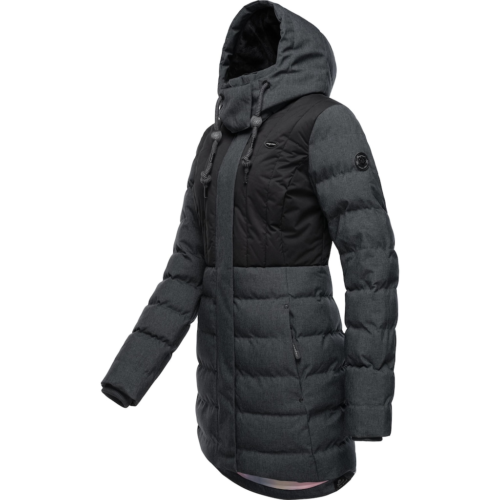 Ragwear Winterjacke »Ashanta Block«, mit Kapuze