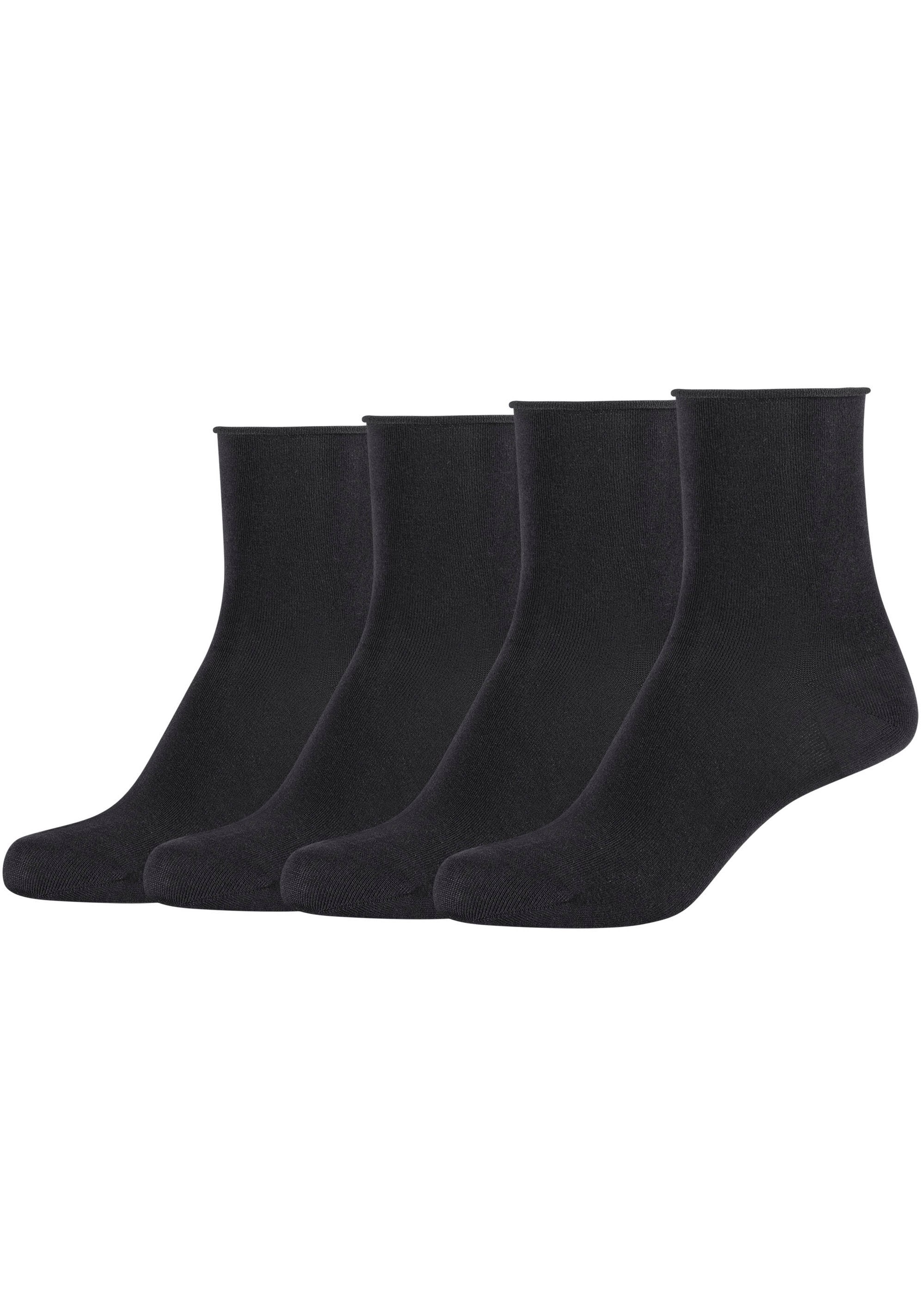 Camano Socken, (4er Pack), Mit Rollrand