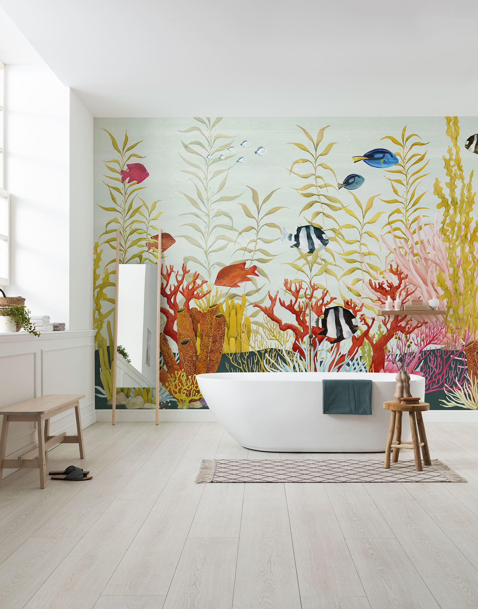 Komar Fototapete "Komar Vlies Fototapete - Coral World - Größe 350 x 250 cm" bedruckt glatt