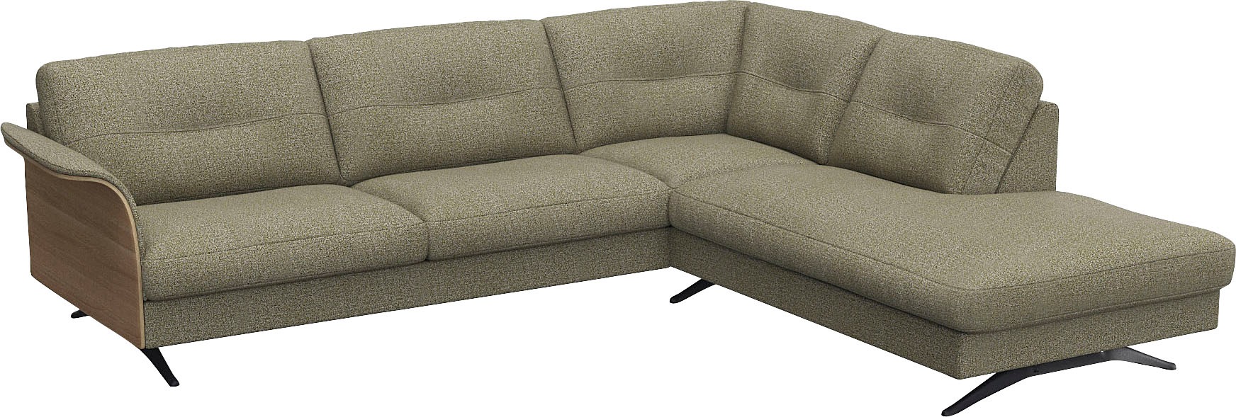 FLEXLUX Ecksofa "Glow, super bequem durch hochwertigem Sitzaufbau mit Feder günstig online kaufen