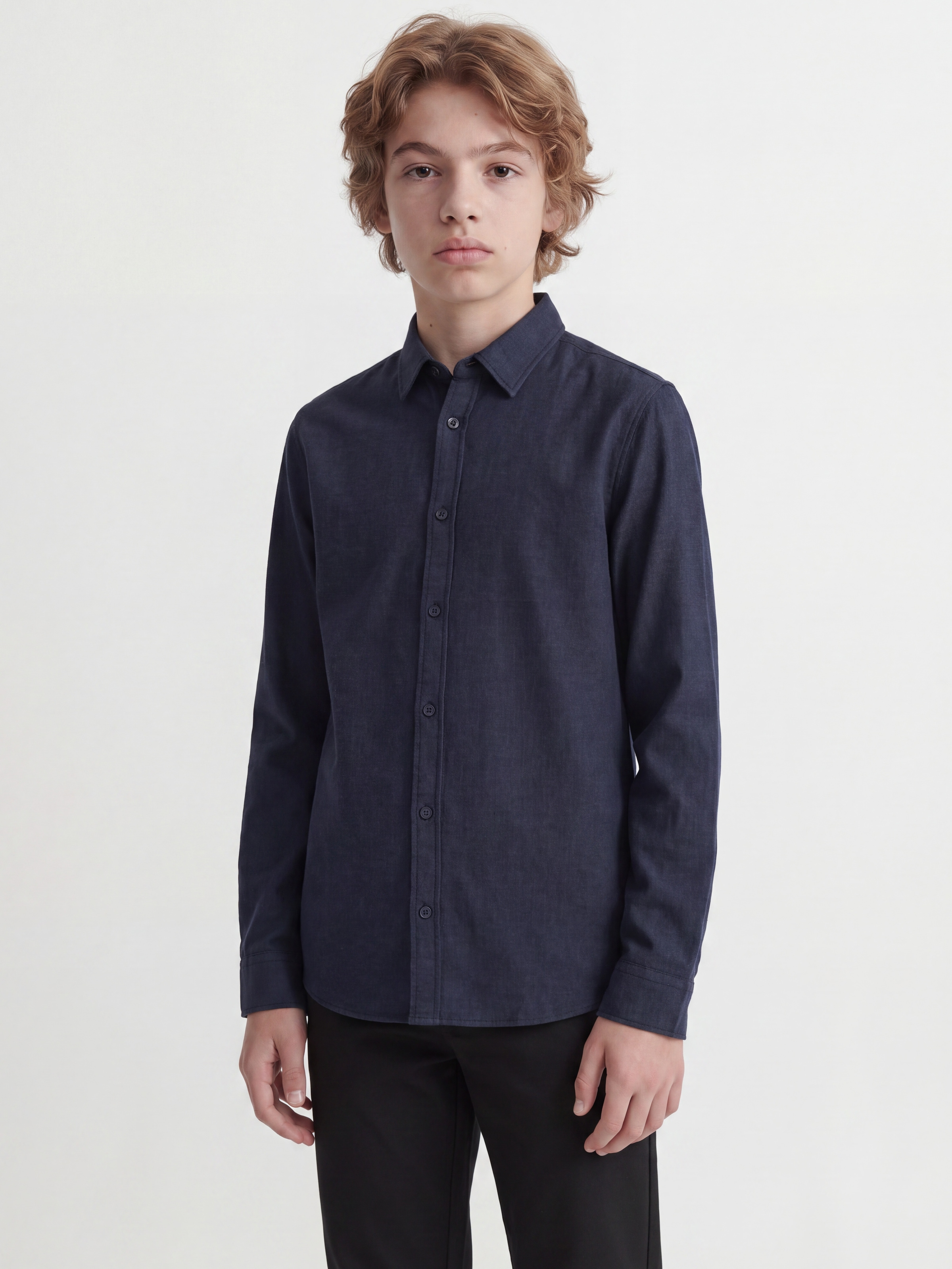 Jack & Jones Junior Langarmhemd »JJEFIELD MELANGE SHIRT LS JNR« Baumwolle, regular fit