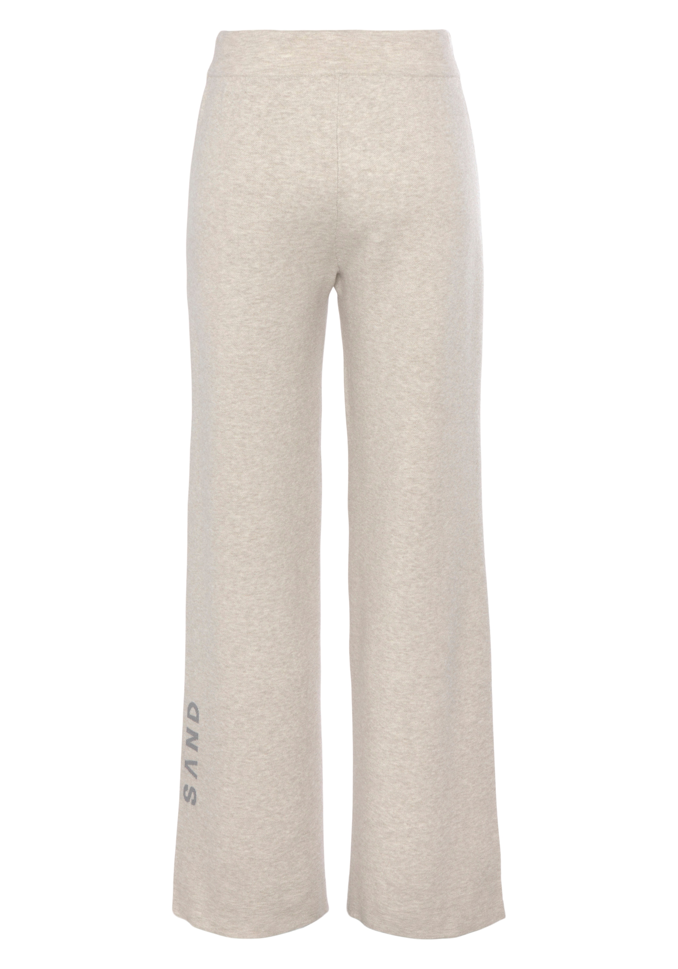 Elbsand Strickhose »- Loungehose - Relaxhose«, mit weitem Bein und eingestricktem Logo, Loungewear