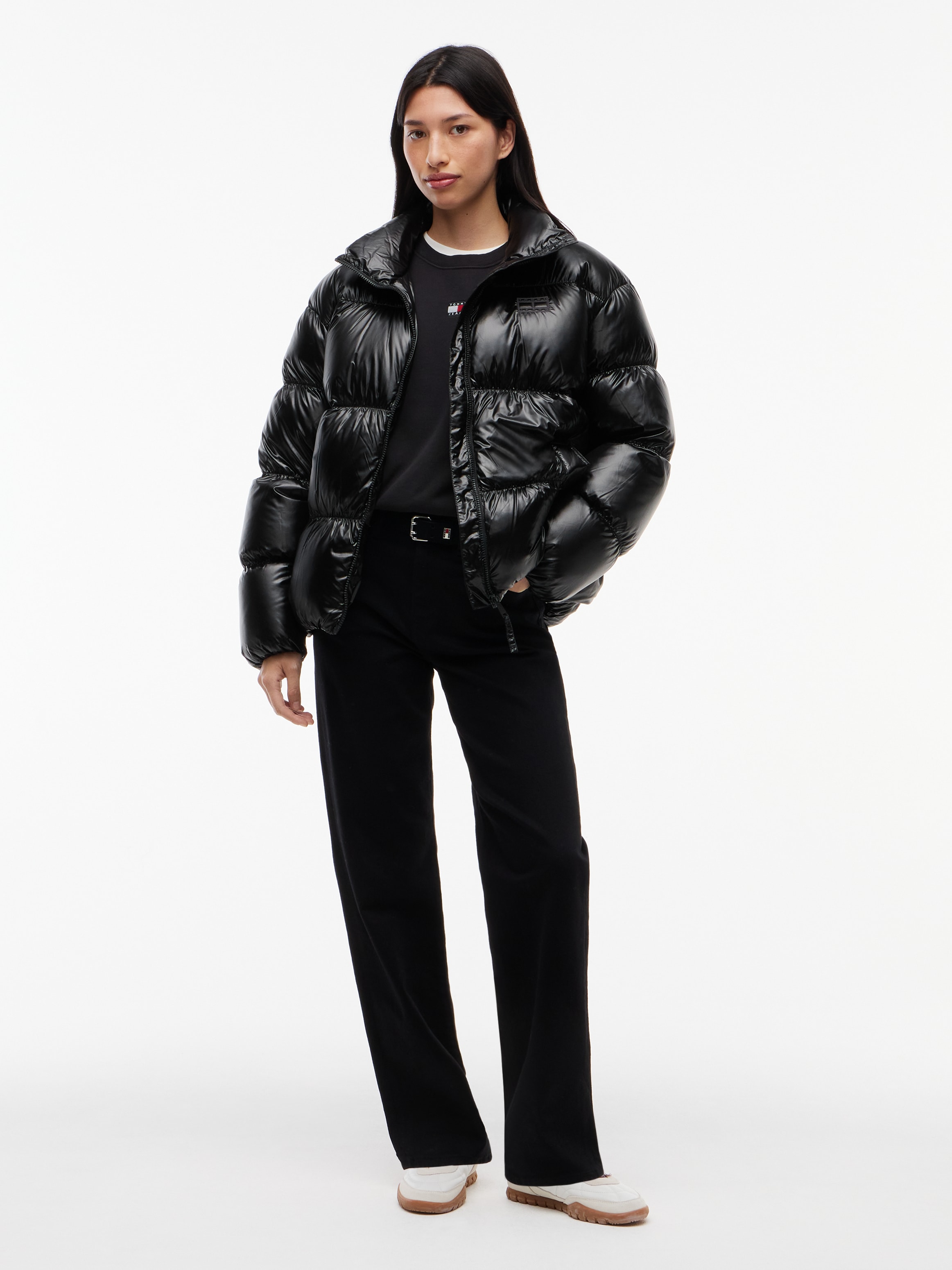 Tommy Jeans Steppjacke »TJW HIGH NECK SHINY PUFFER DOWN« Kunstfaser