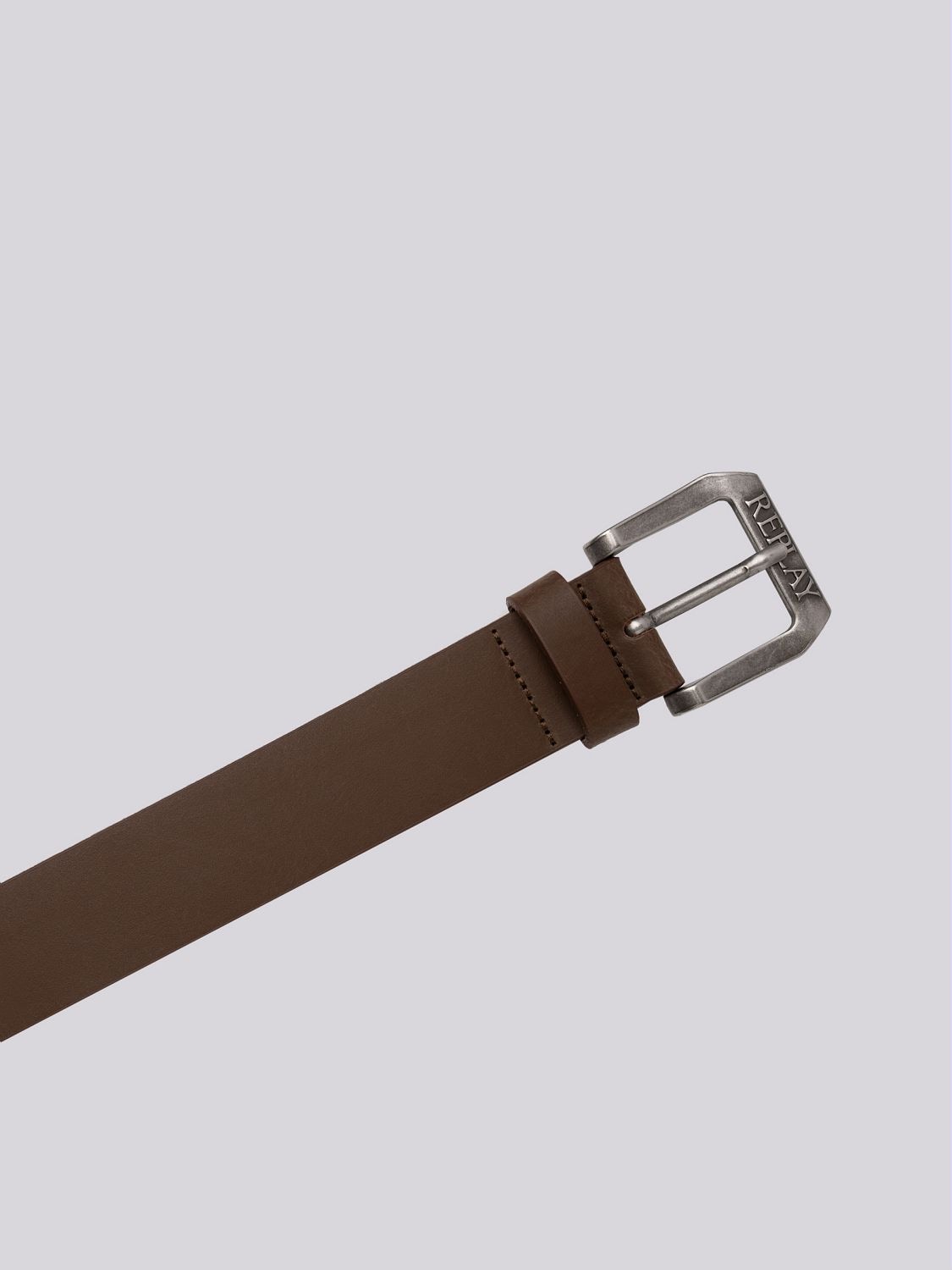 Replay Ledergürtel mit matter Schließe