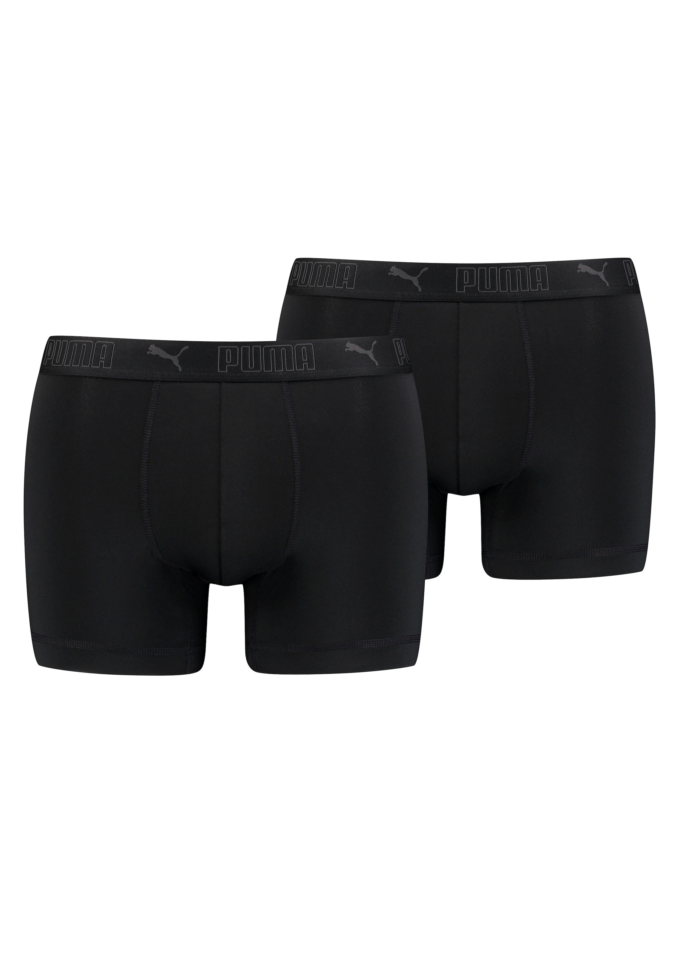 PUMA Boxershorts "PUMA MEN SPORT MICROFIBER BOXERS 2P" mit Logo-Bund