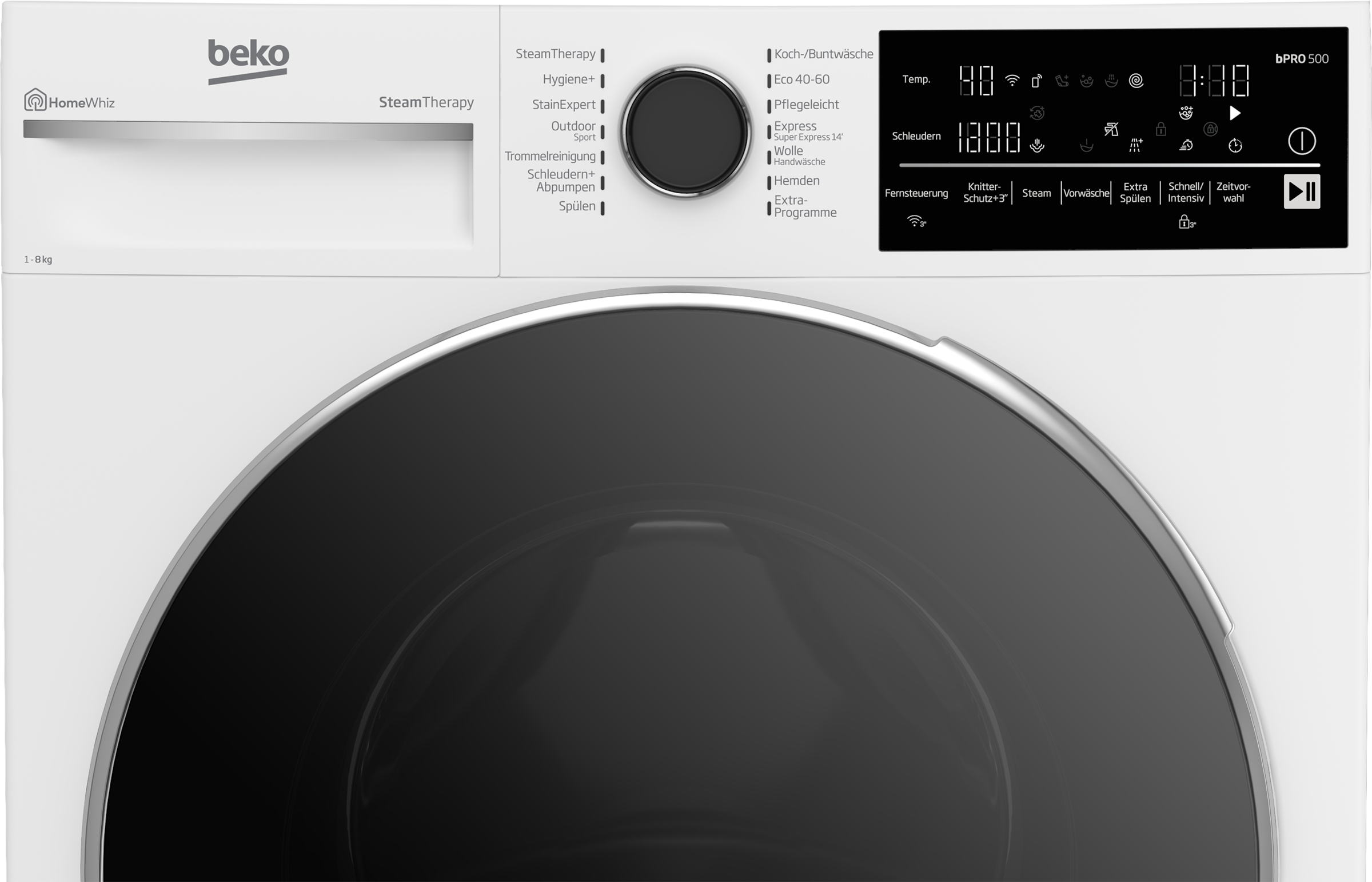 BEKO Waschmaschine »B5WFT78410W 7178551900« 8 kg 1400 U/min Dank SteamCure beseitigt Dampf Flecken und reduziert Falten