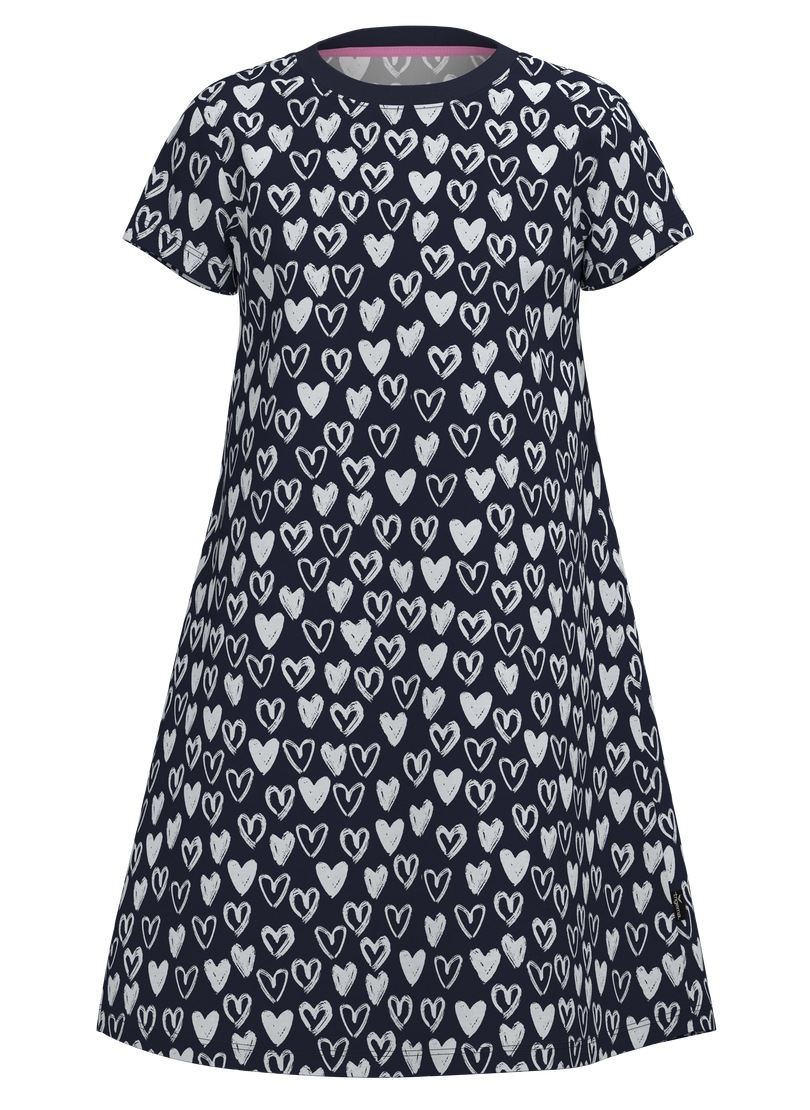 Trigema Jerseykleid »TRIGEMA Kleid mit süßen Herz Motiven« 1 tlg.