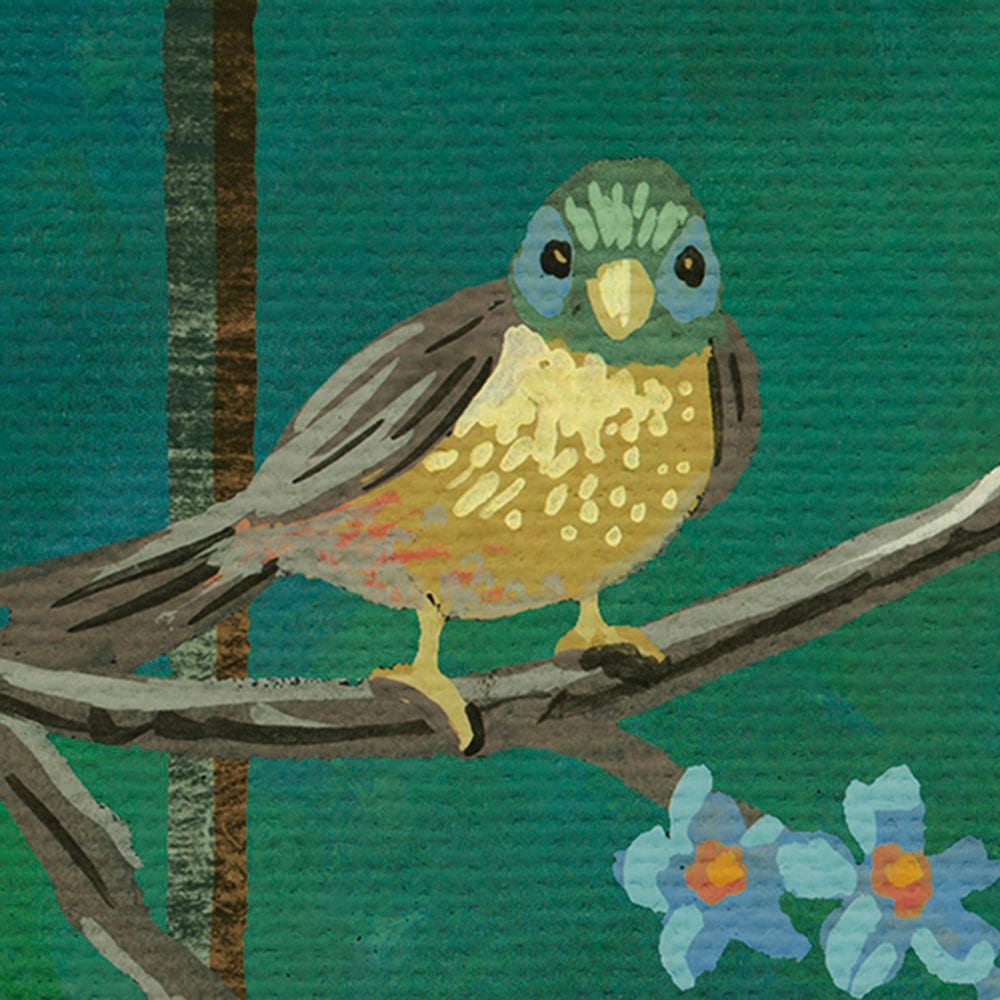 Komar Fototapete »Vlies Fototapete - Birdsong Breeze - Größe 400 x 250 cm«, bedruckt