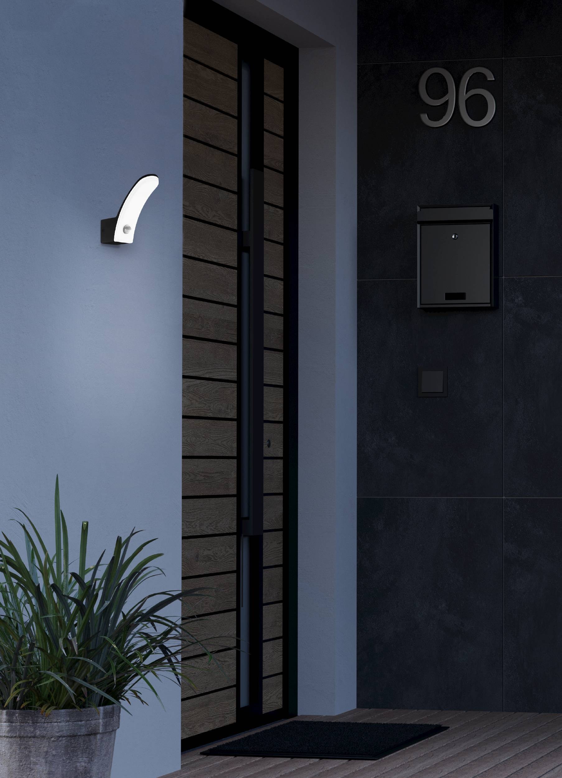 EGLO Wandleuchte »Fiumicino Außen-Wandlampe, Außenlampe, Alu und Kunststoff, IP44, Lampe« LED-Modul 1 Stk. Warmweiß