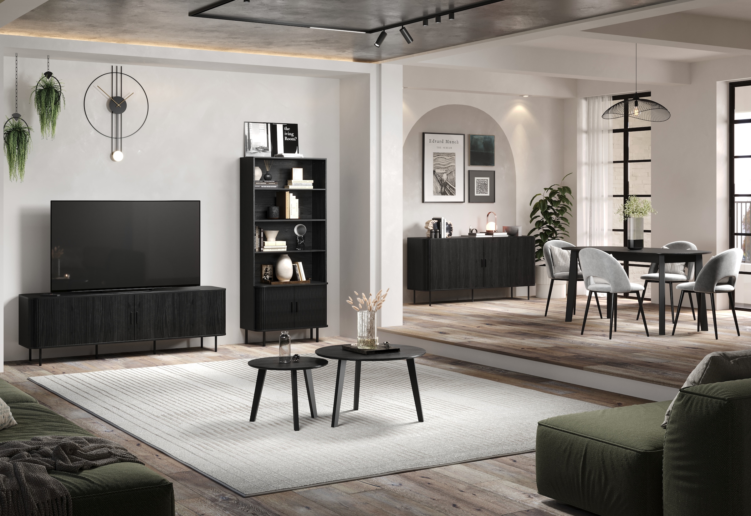 INOSIGN Couchtisch »Ronda«, (Set, 2 St.), Beistelltische mit Massivholzfüßen - Maße (B/T/H) 50-70/39-45/50-70 cm