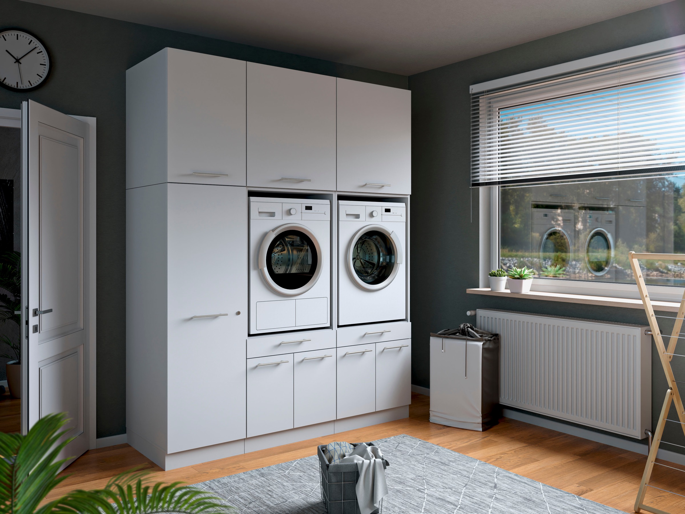 Laundreezy Mehrzweckschrank-Set »Laundreezy, 6-tlg. Mehrzweckschrank-Set B/H/T 186/238/68 cm« 6 Stk. tlg.