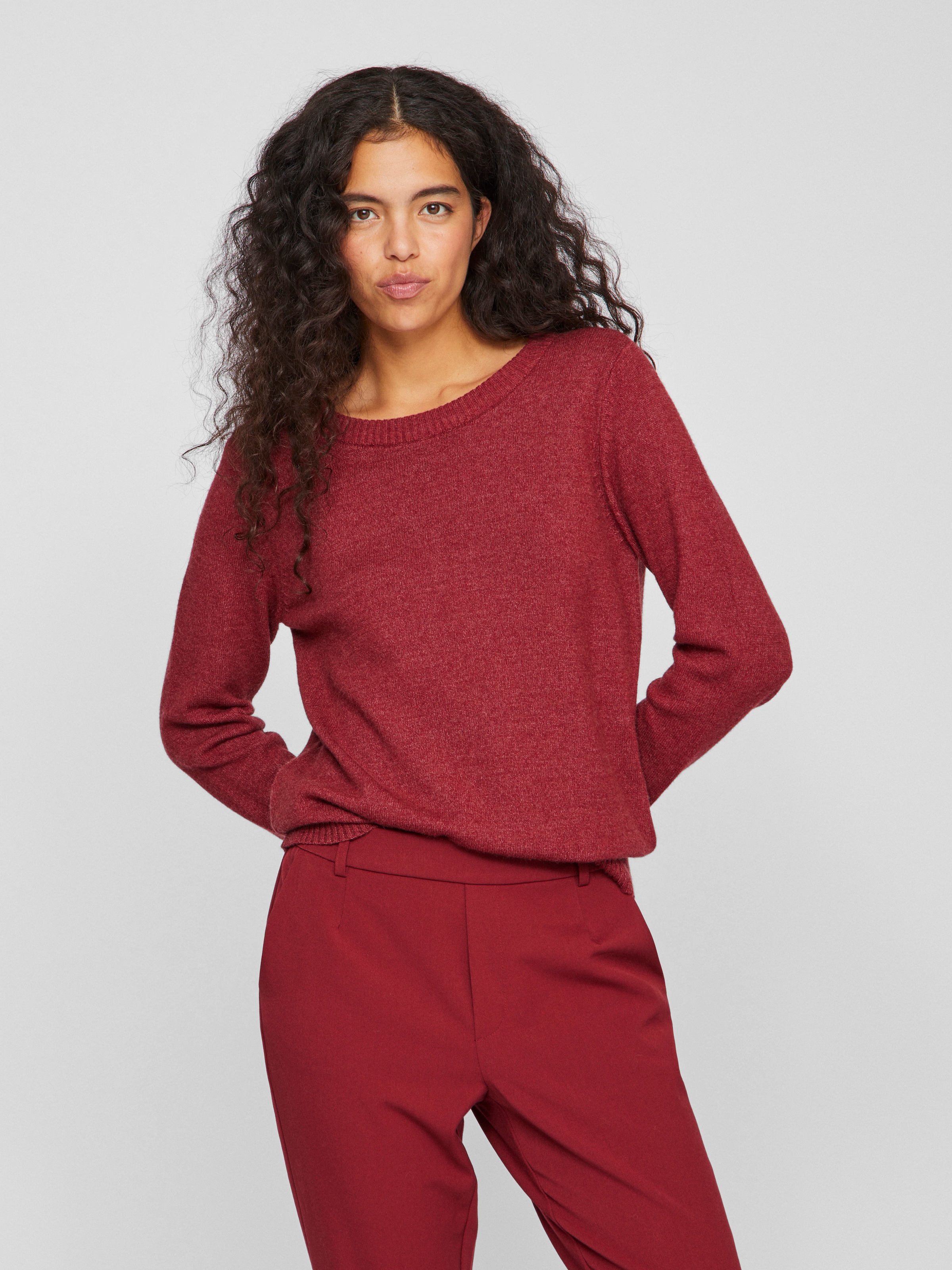 Vila Rundhalspullover "VIRIL O-NECK L/S KNIT TOP - NOOS"