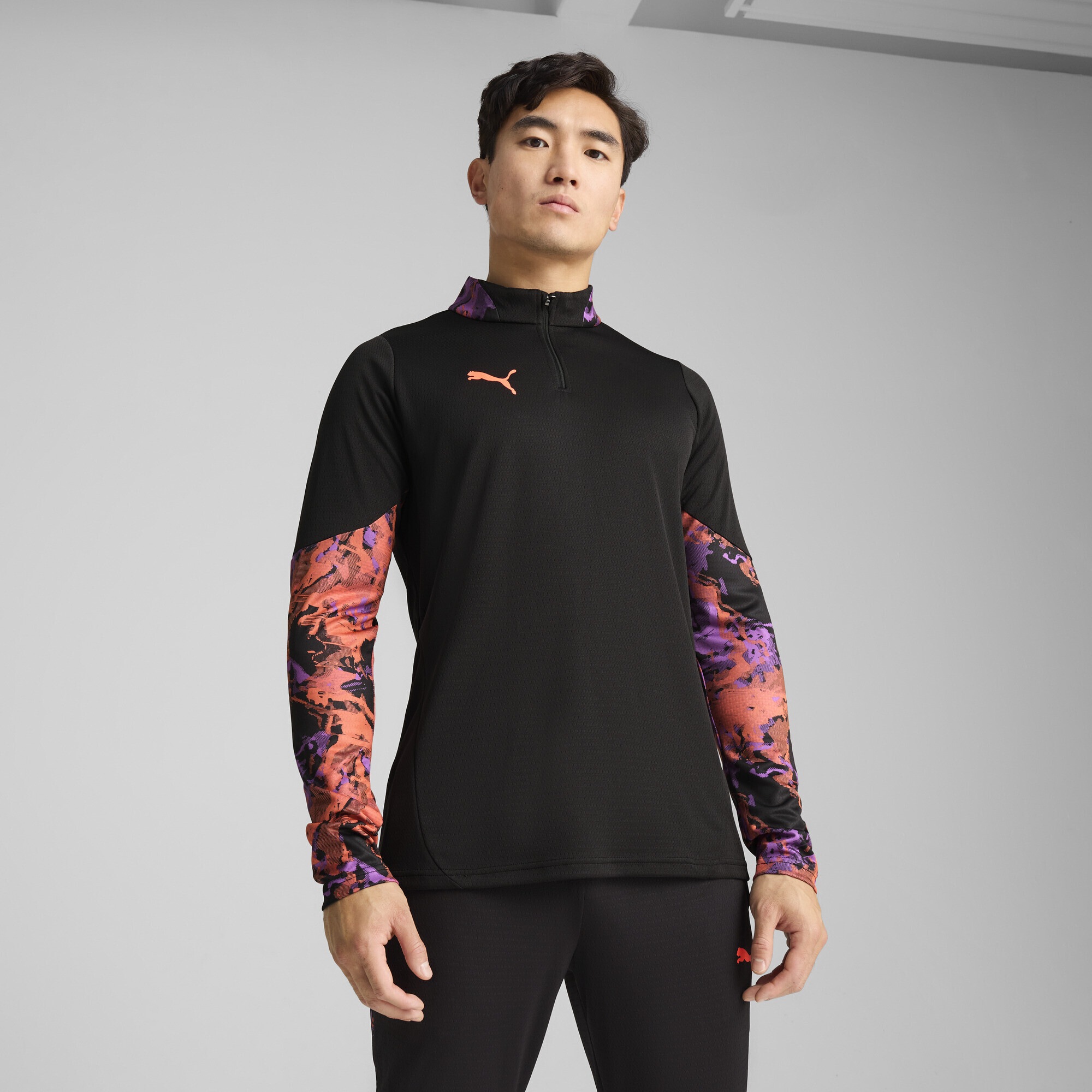 PUMA Sweatjacke »IndividualCUP Fußballtop mit viertellangem Reißverschluss Herren«