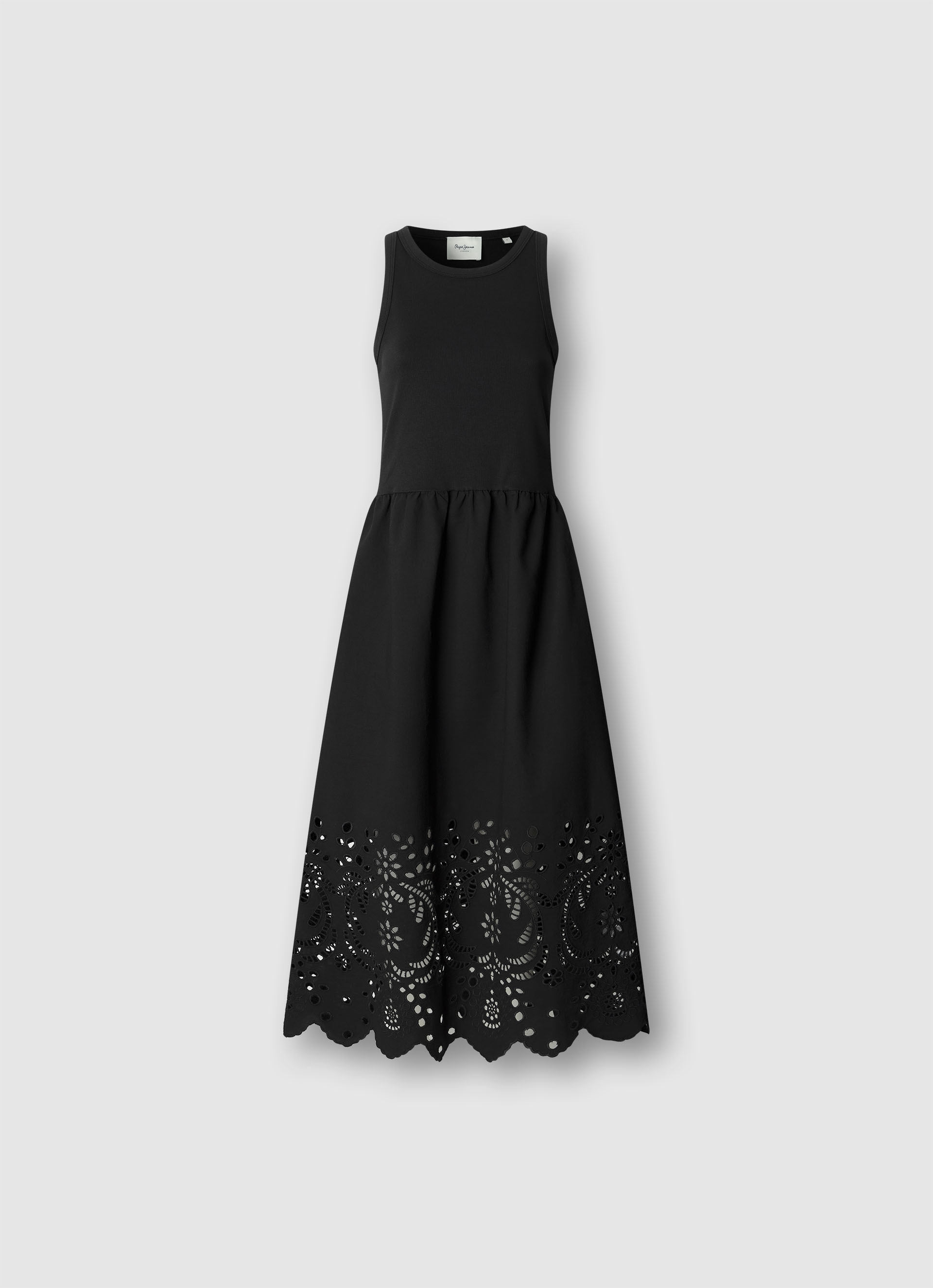 Pepe Jeans A-Linien-Kleid "NAOMI" mit Lochstickerei, ärmellos