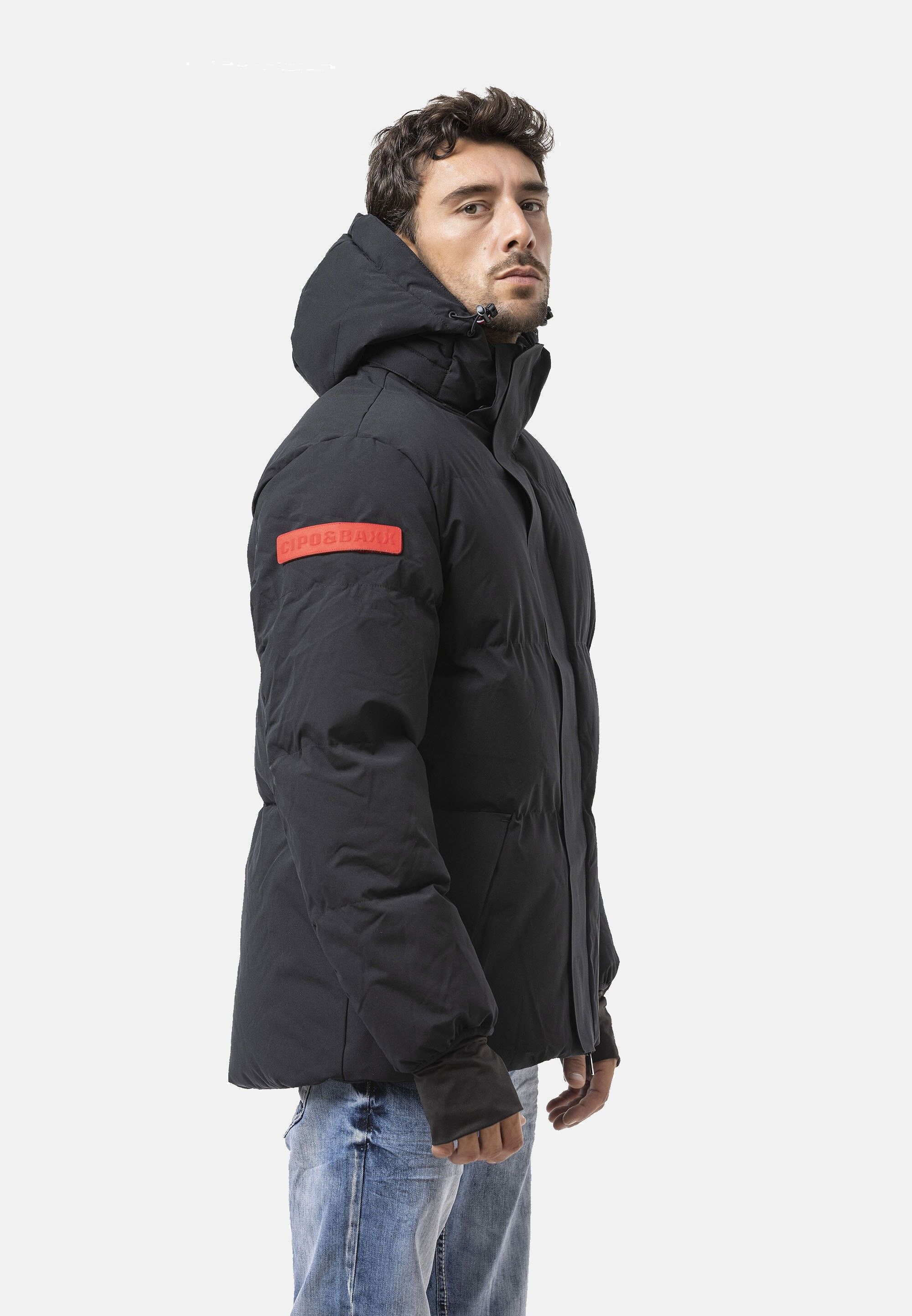 Cipo & Baxx Winterjacke »CM228« mit Kapuze sportlich, warm & ideal für Snowboard-Fahrer