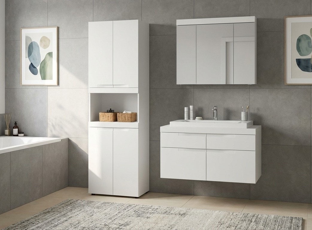 OTTO home Badmöbel-Set »MAOI, 3-teilige Badkombination, hochwertige MDF Front«