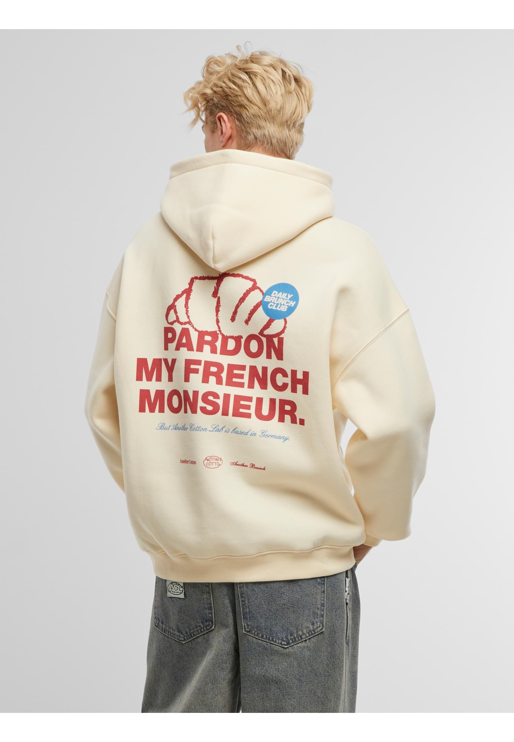 Another Cotton Lab Kapuzensweatshirt »Another Cotton Lab Pardon Monsieur Oversized Hoodie«, (1 tlg.)