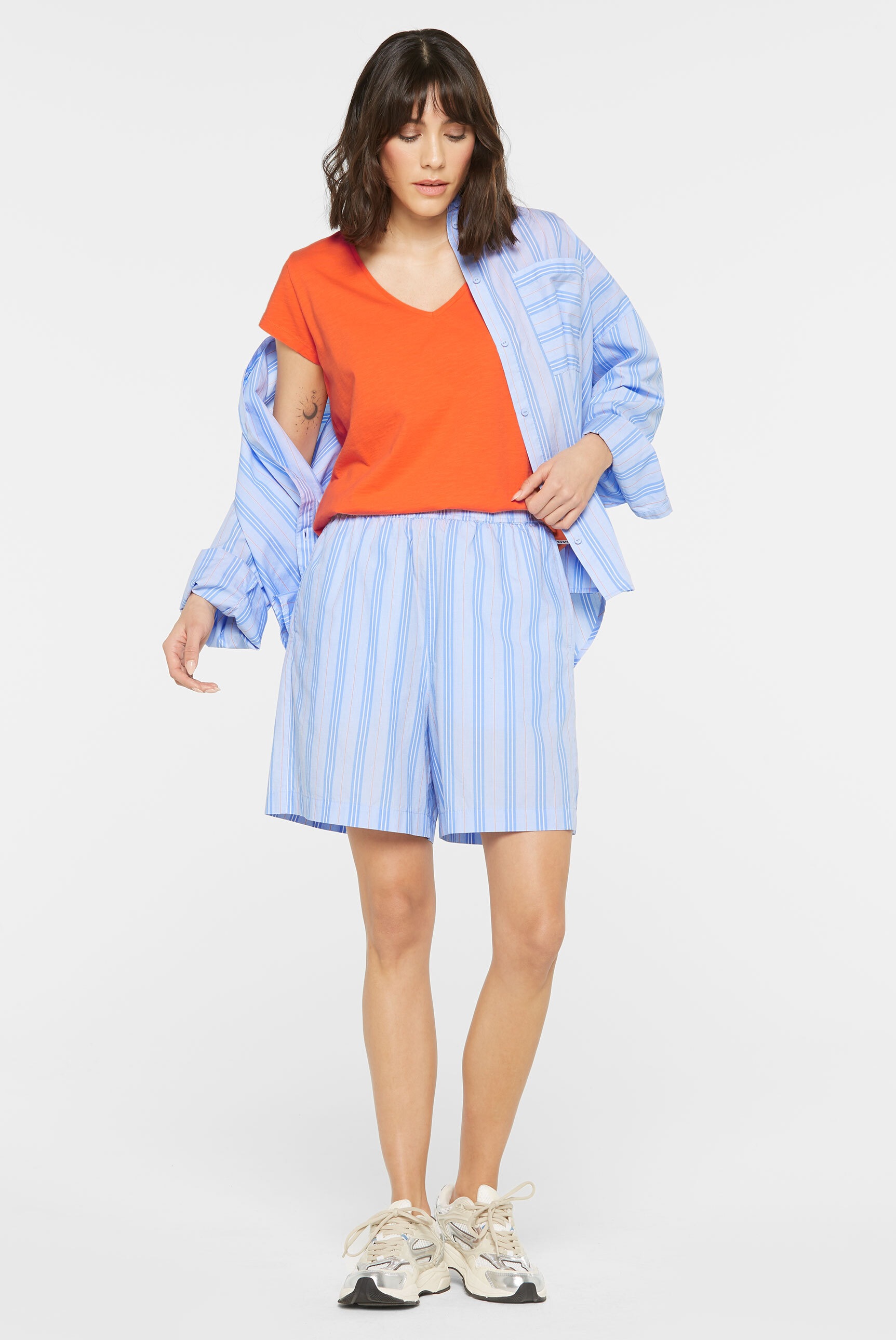 SENSES.THE LABEL V-Shirt, aus Baumwolle